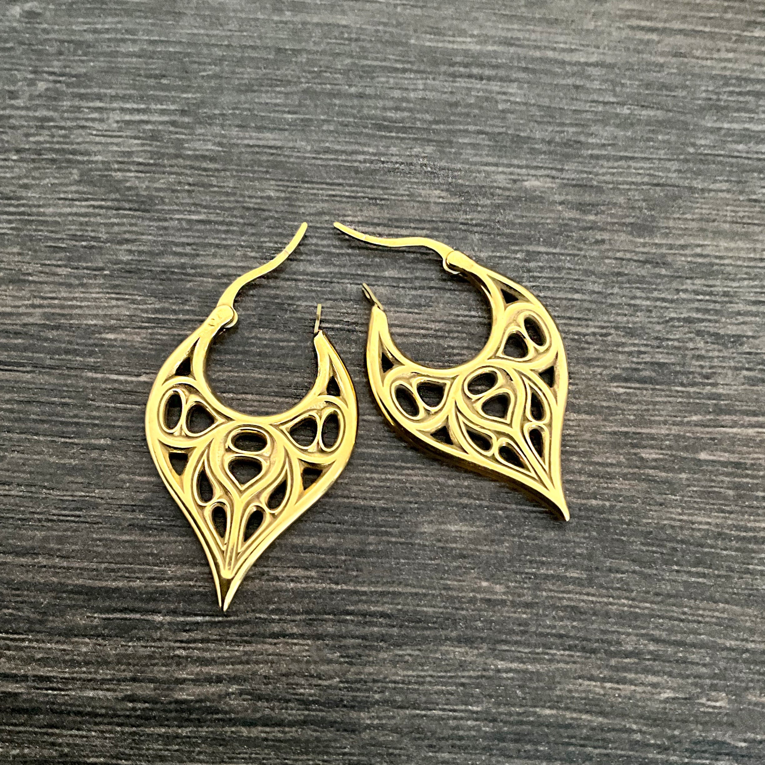 Gothic hoop earrings