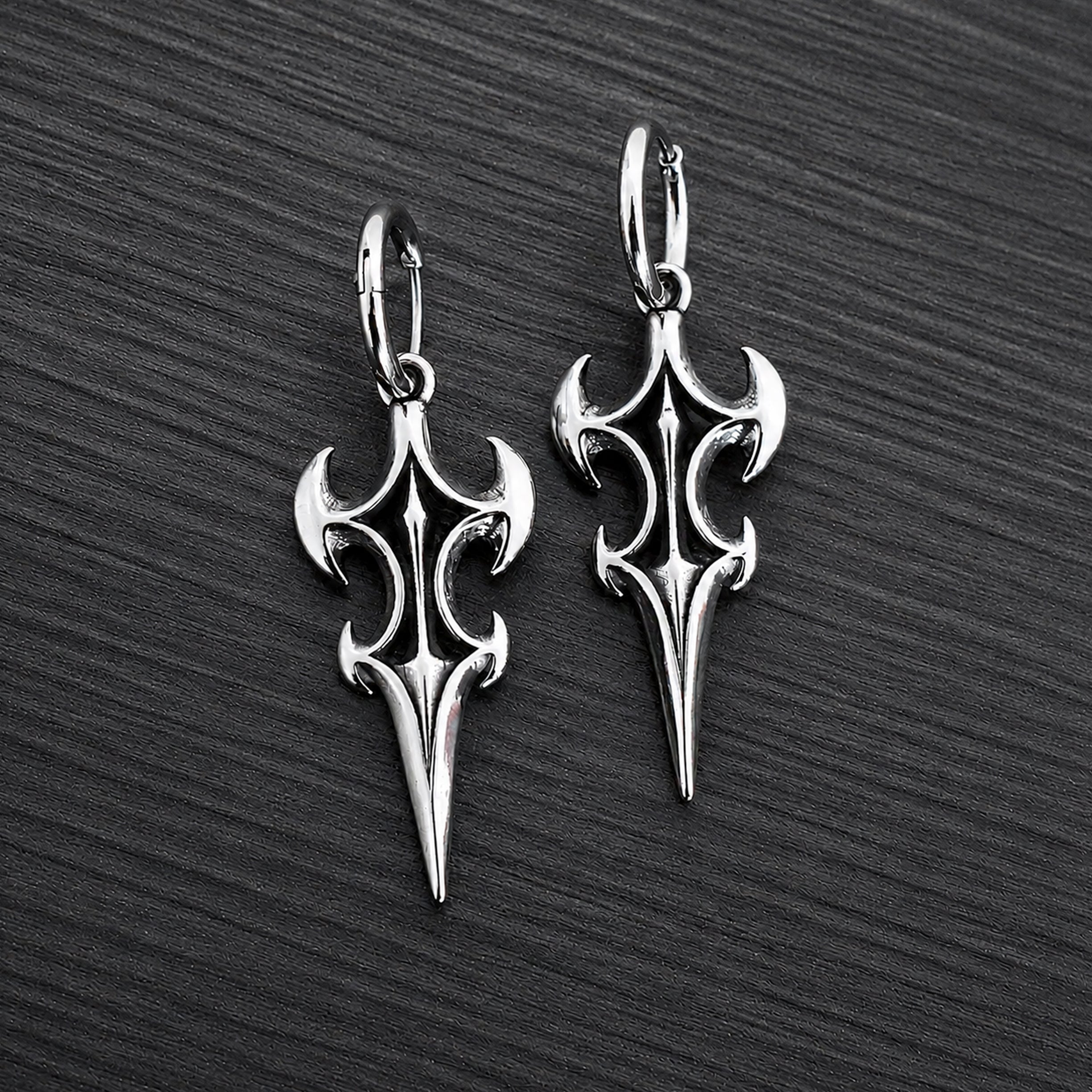 Dark Spire Cyber Hoop earrings