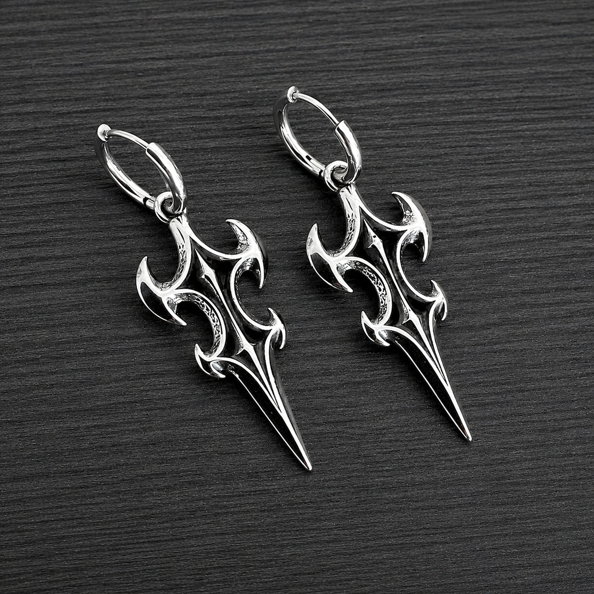 Dark Spire Cyber Hoop earrings