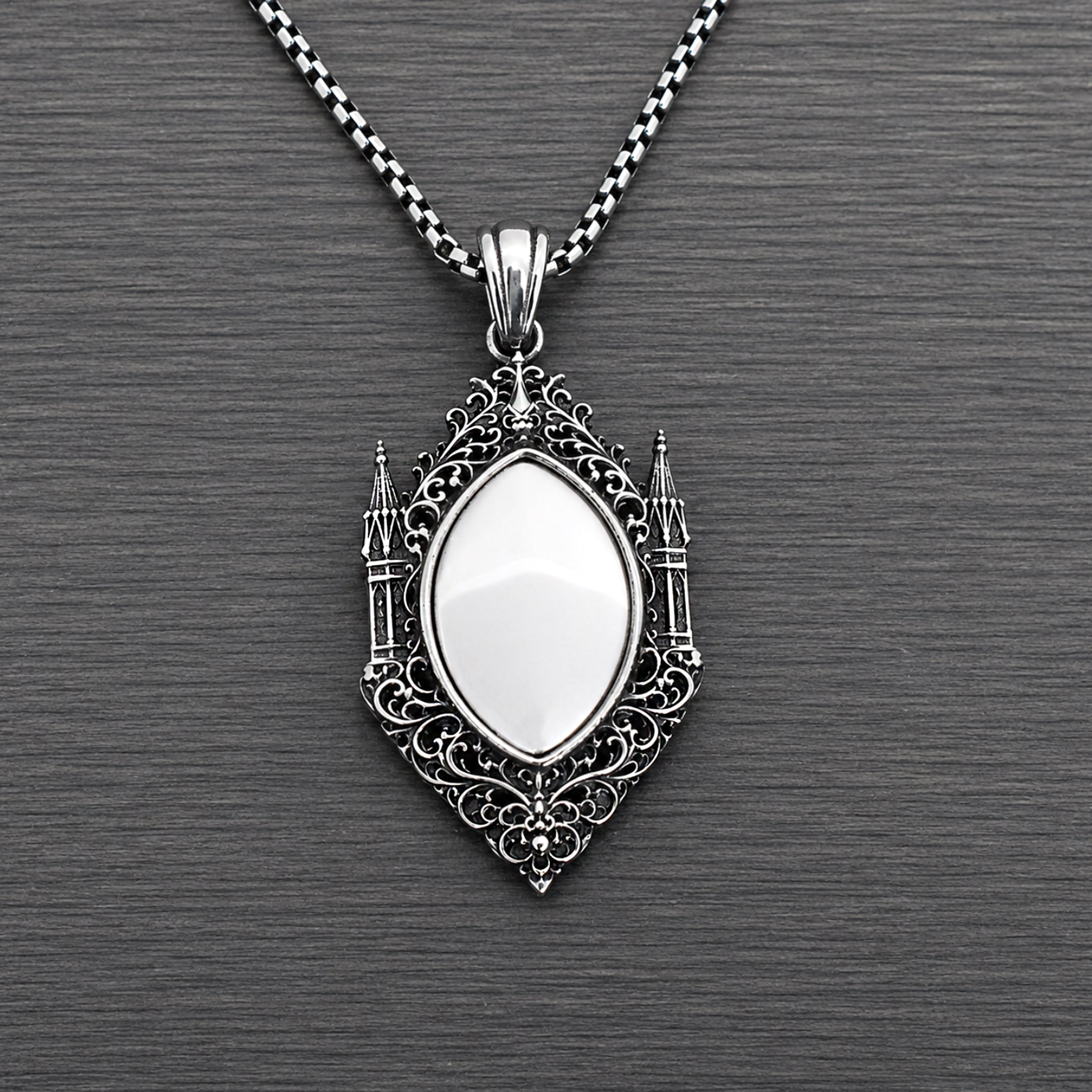 Gothic Cathedral reflection pendant,