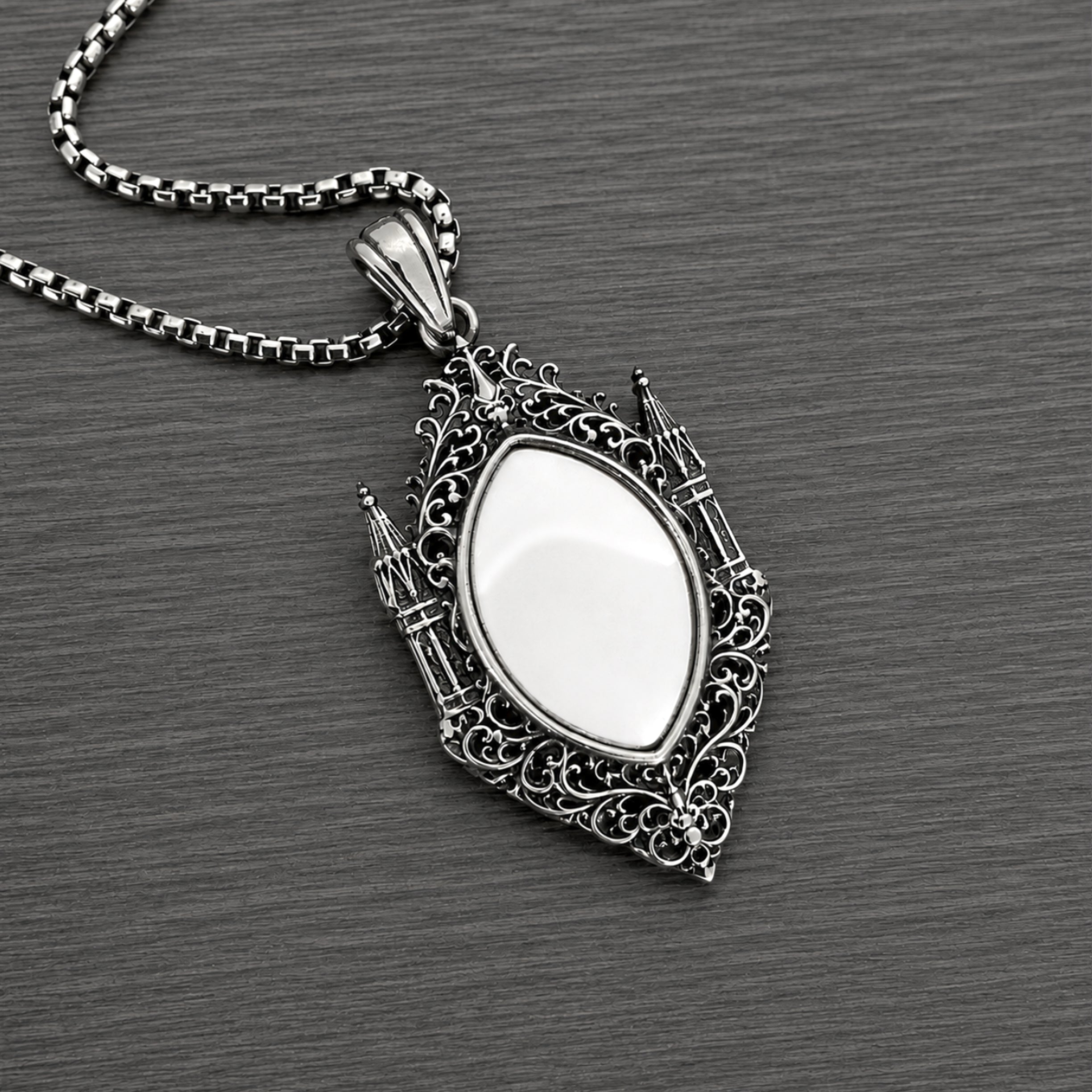 Gothic Cathedral reflection pendant,
