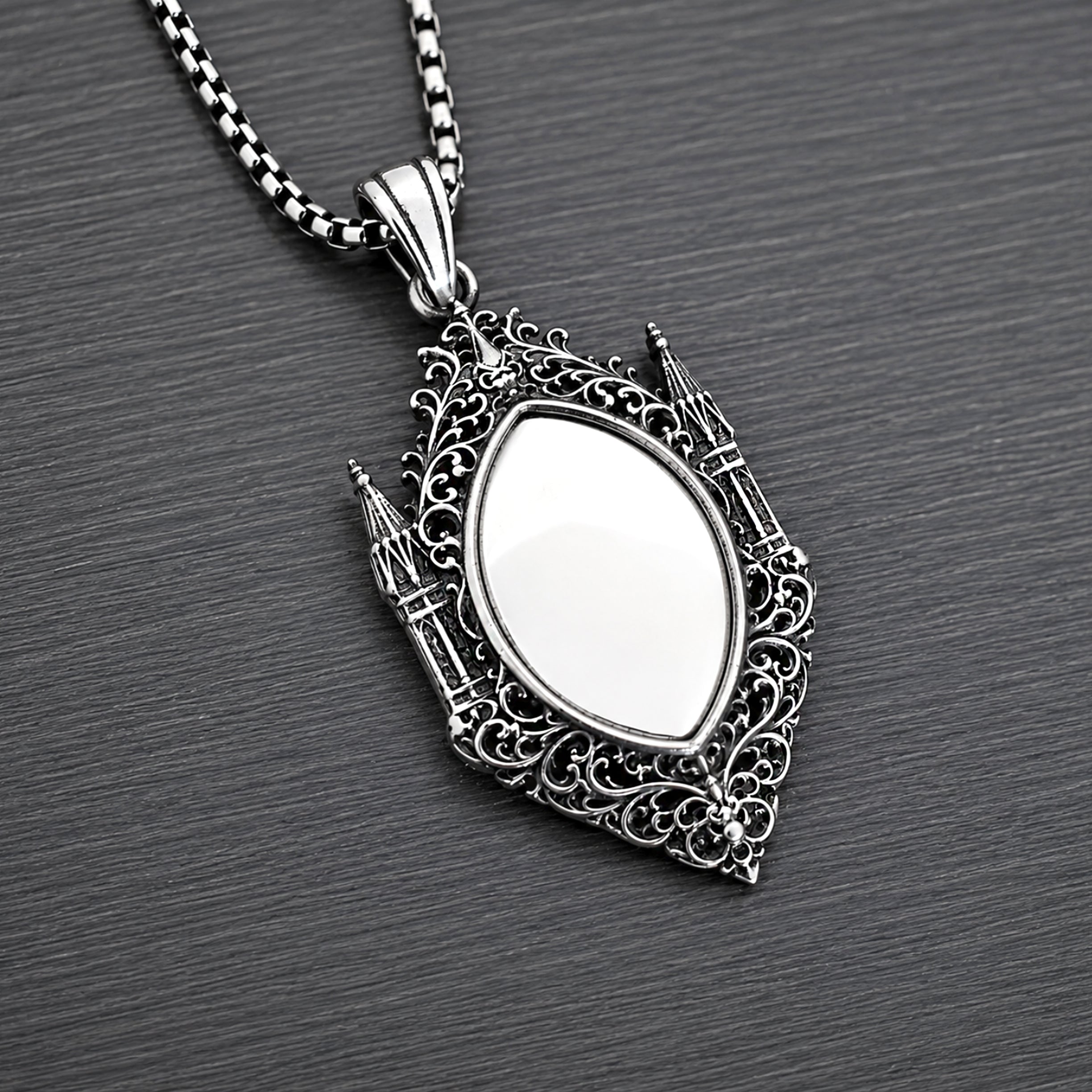 Gothic Cathedral reflection pendant,