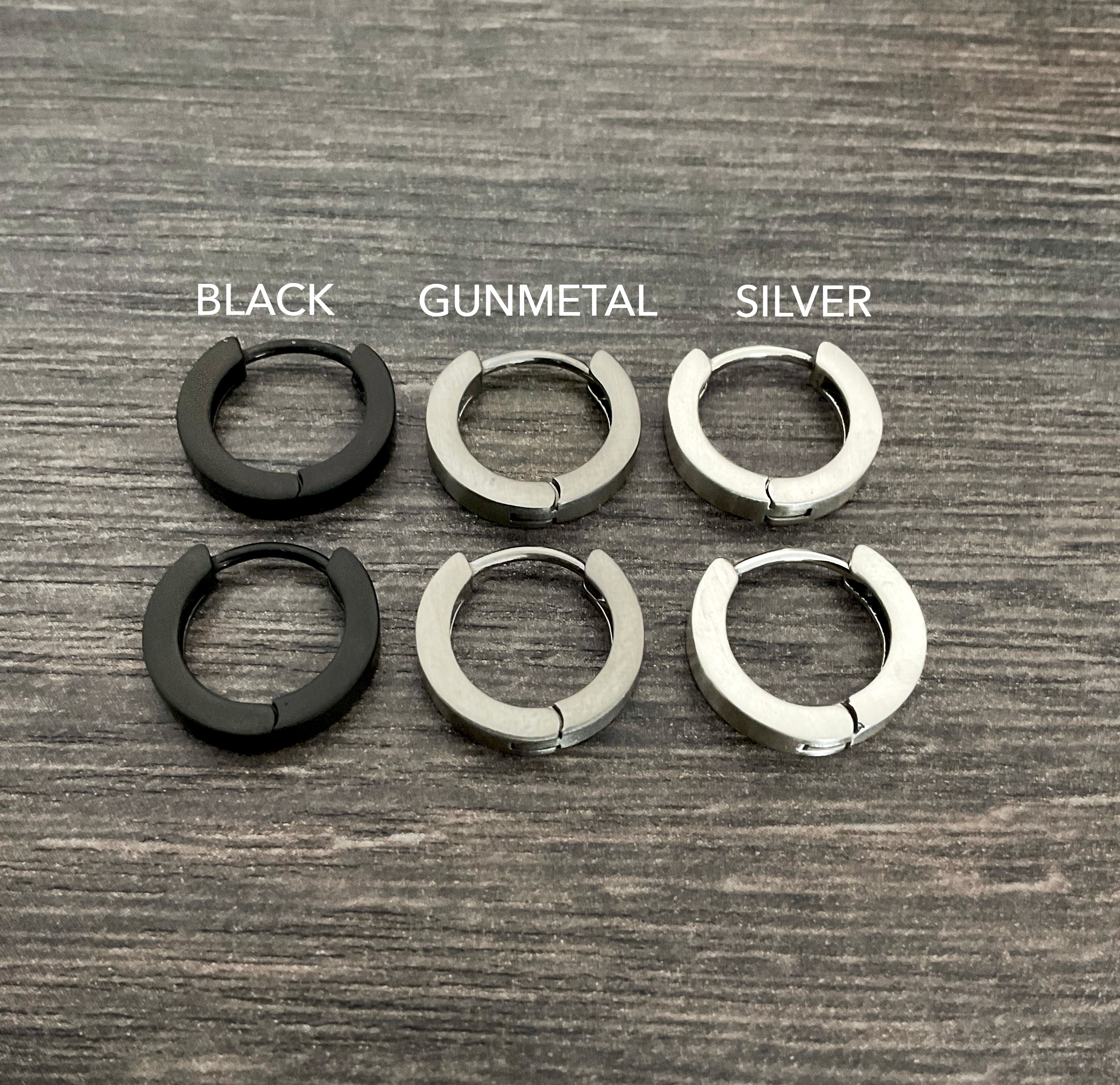 Hoop earrings with matt finish