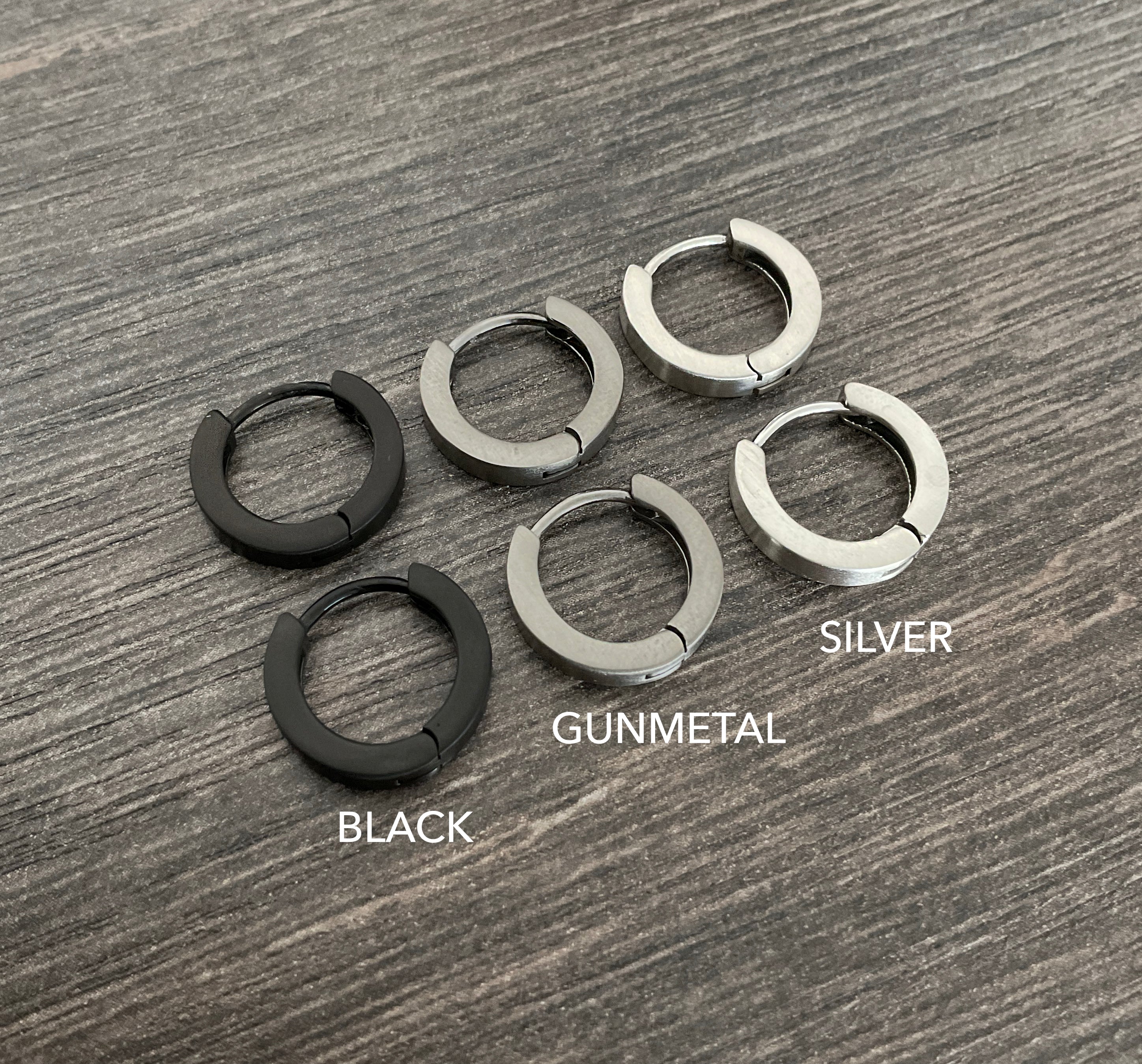 Hoop earrings with matt finish
