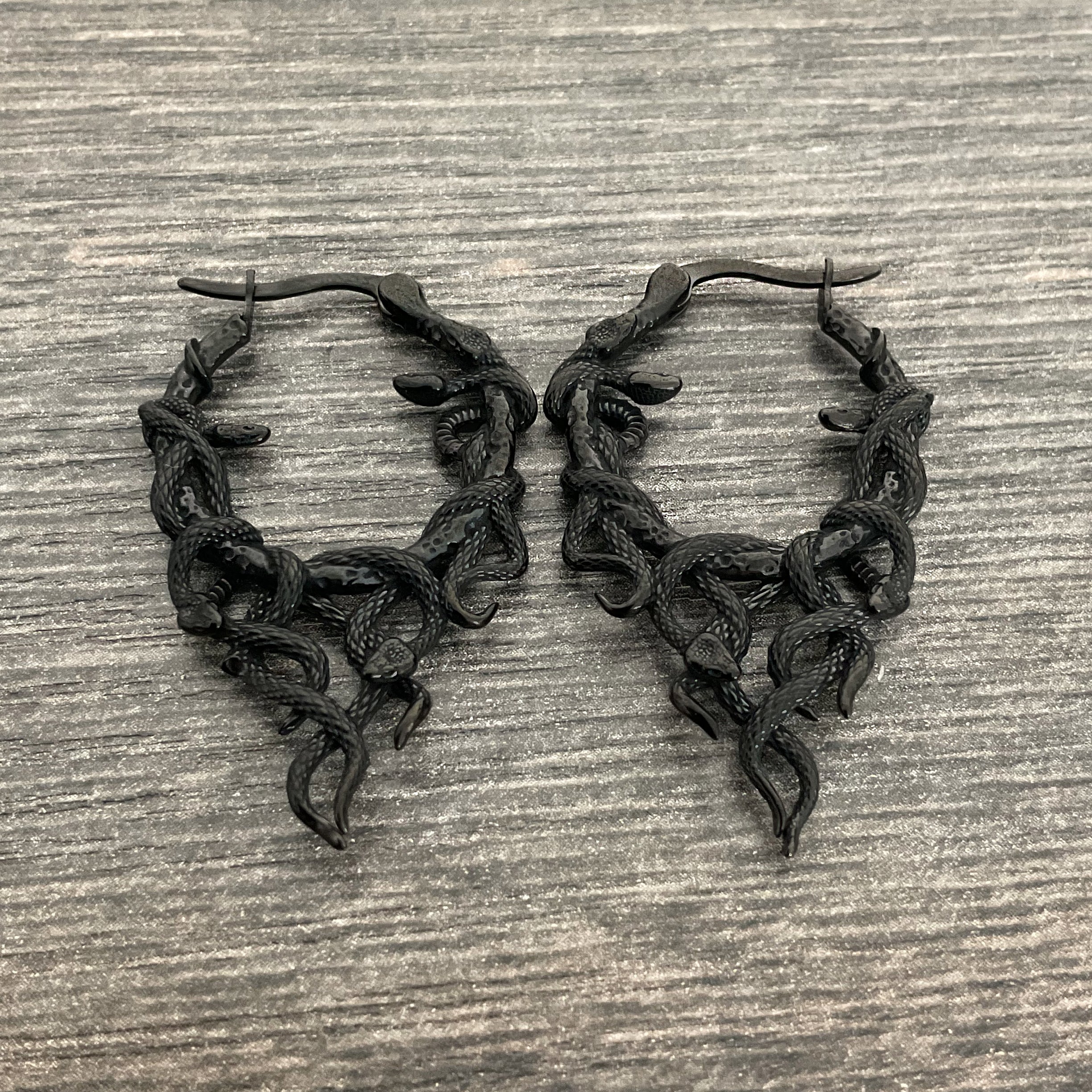 Aura Snake hoop earrings