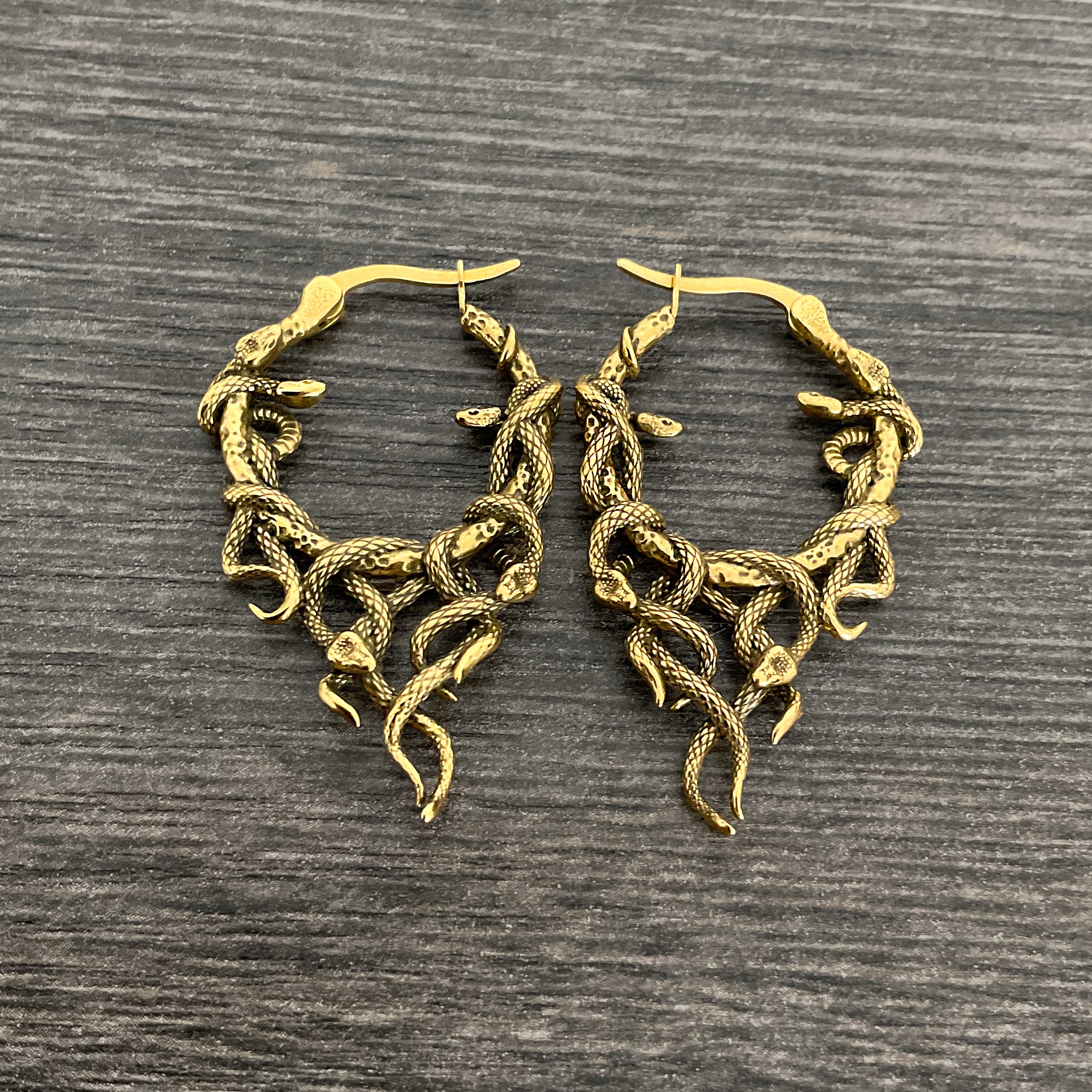 Aura Snake hoop earrings