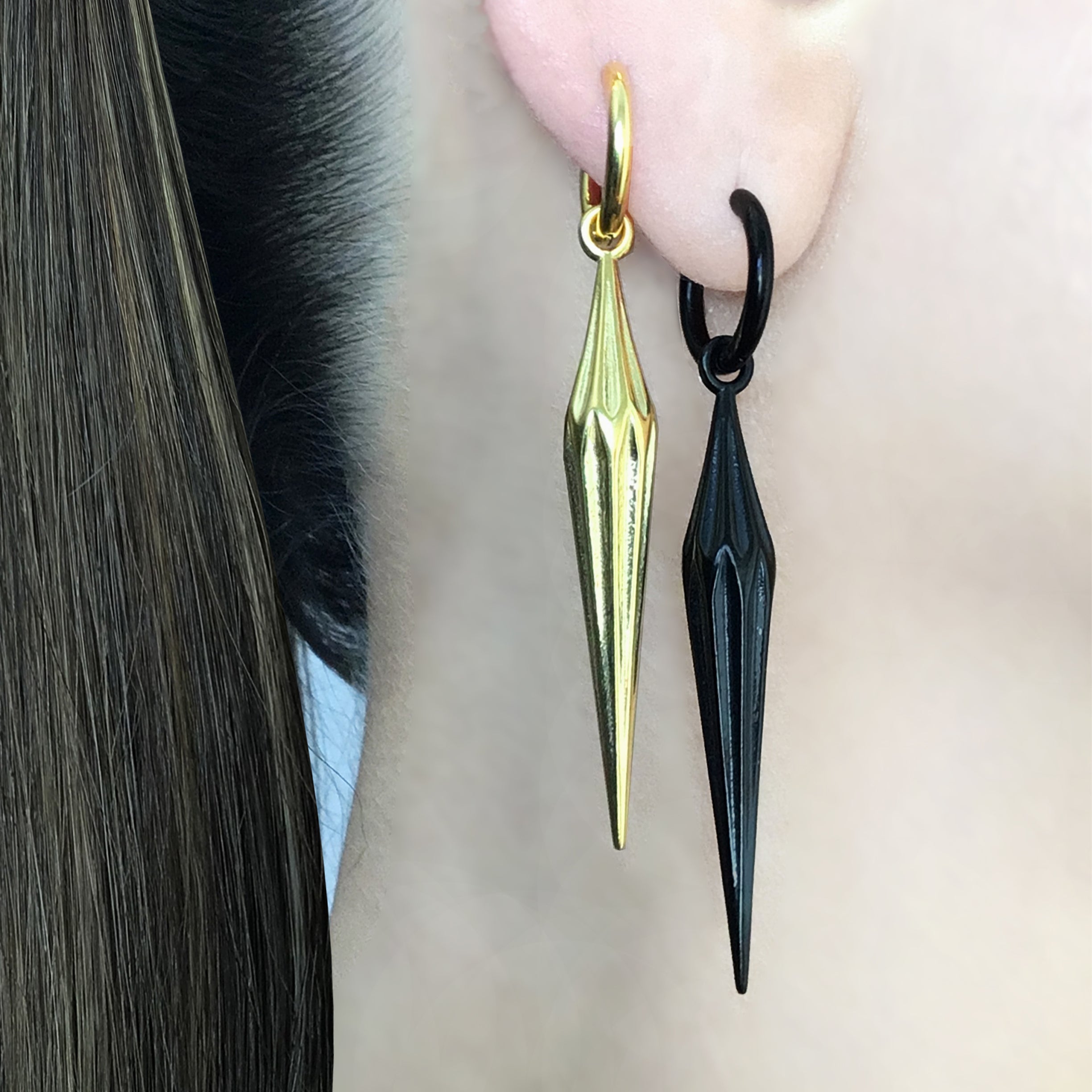 Edgy Spike hoop earrings