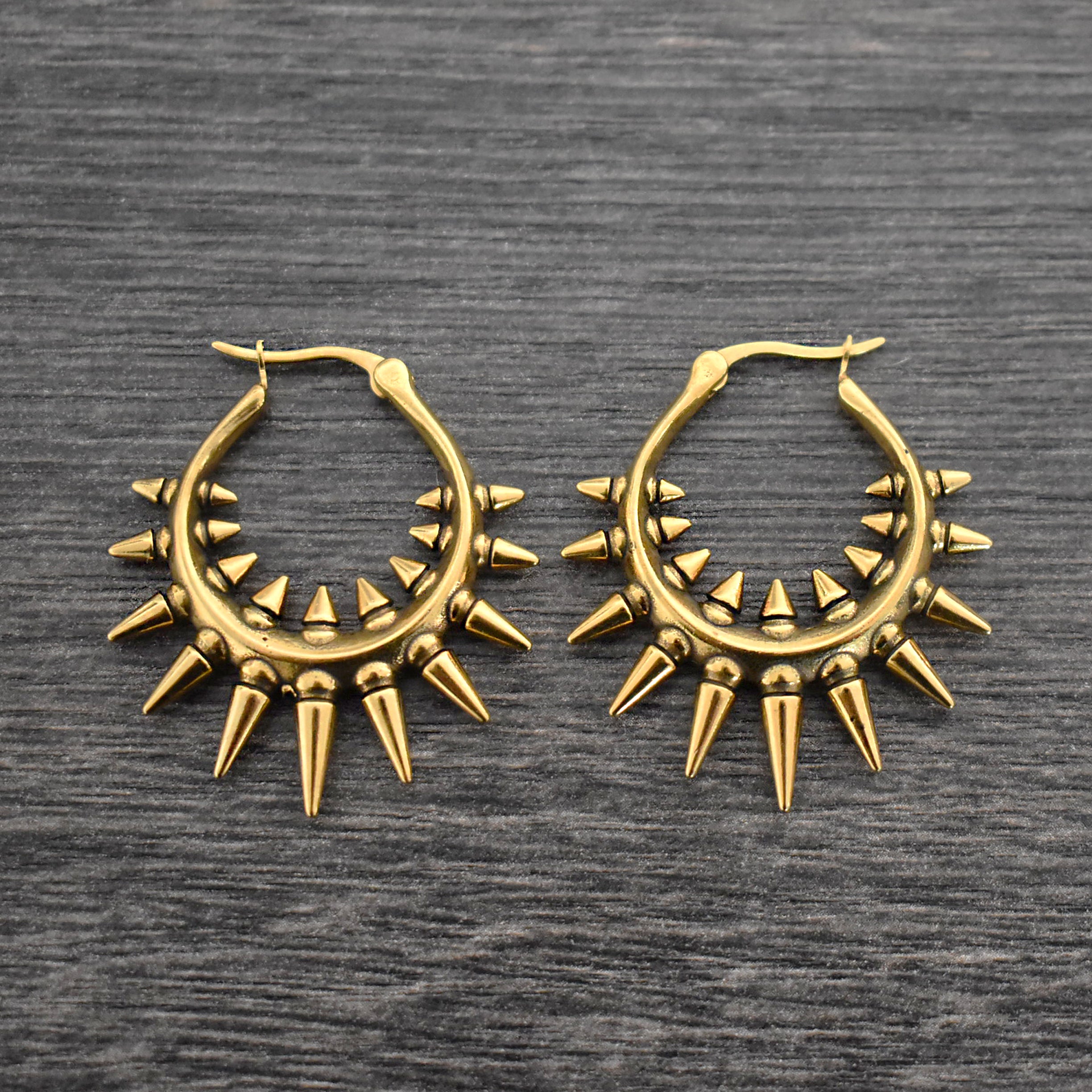 Raia Spiked hoop earrings