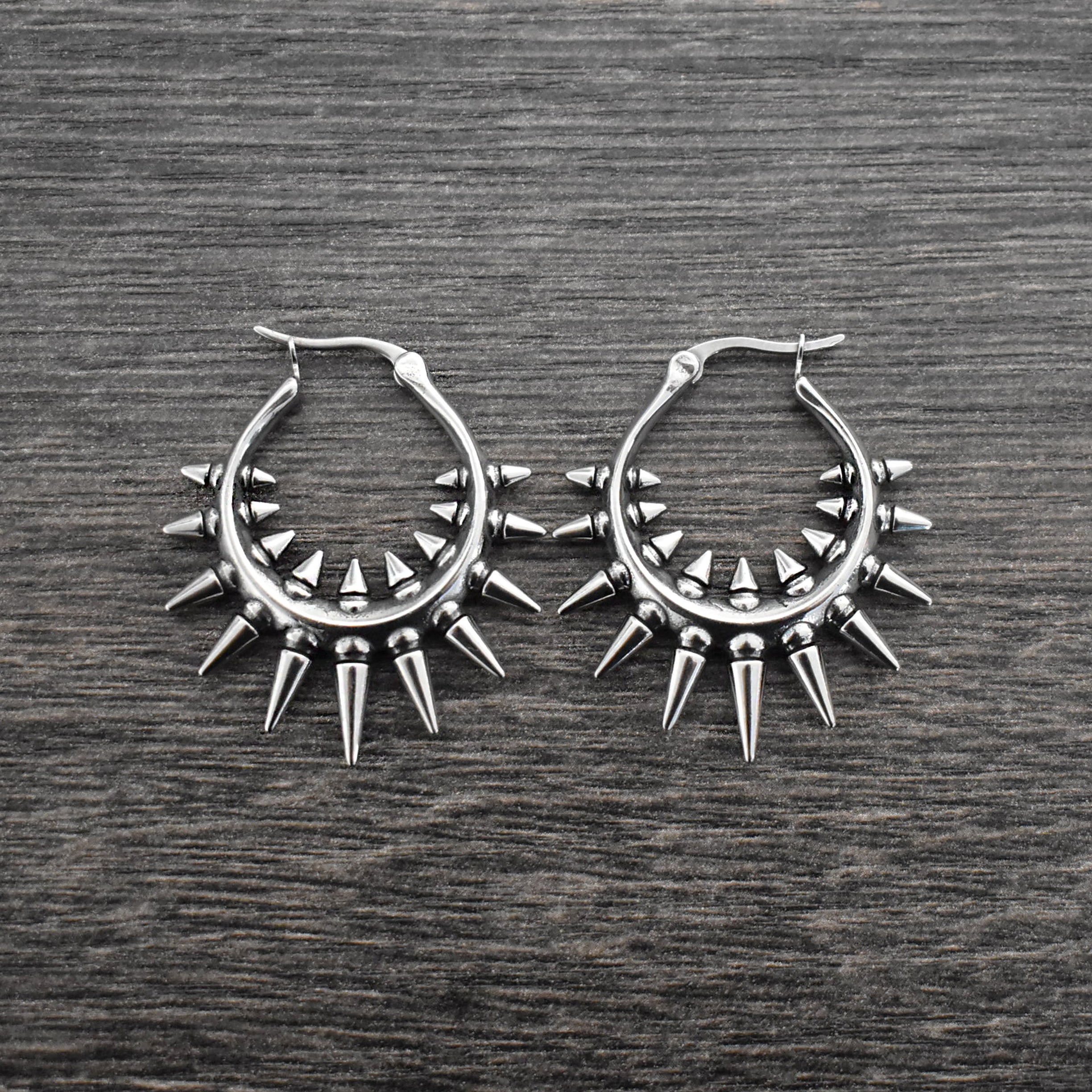 Raia Spiked hoop earrings