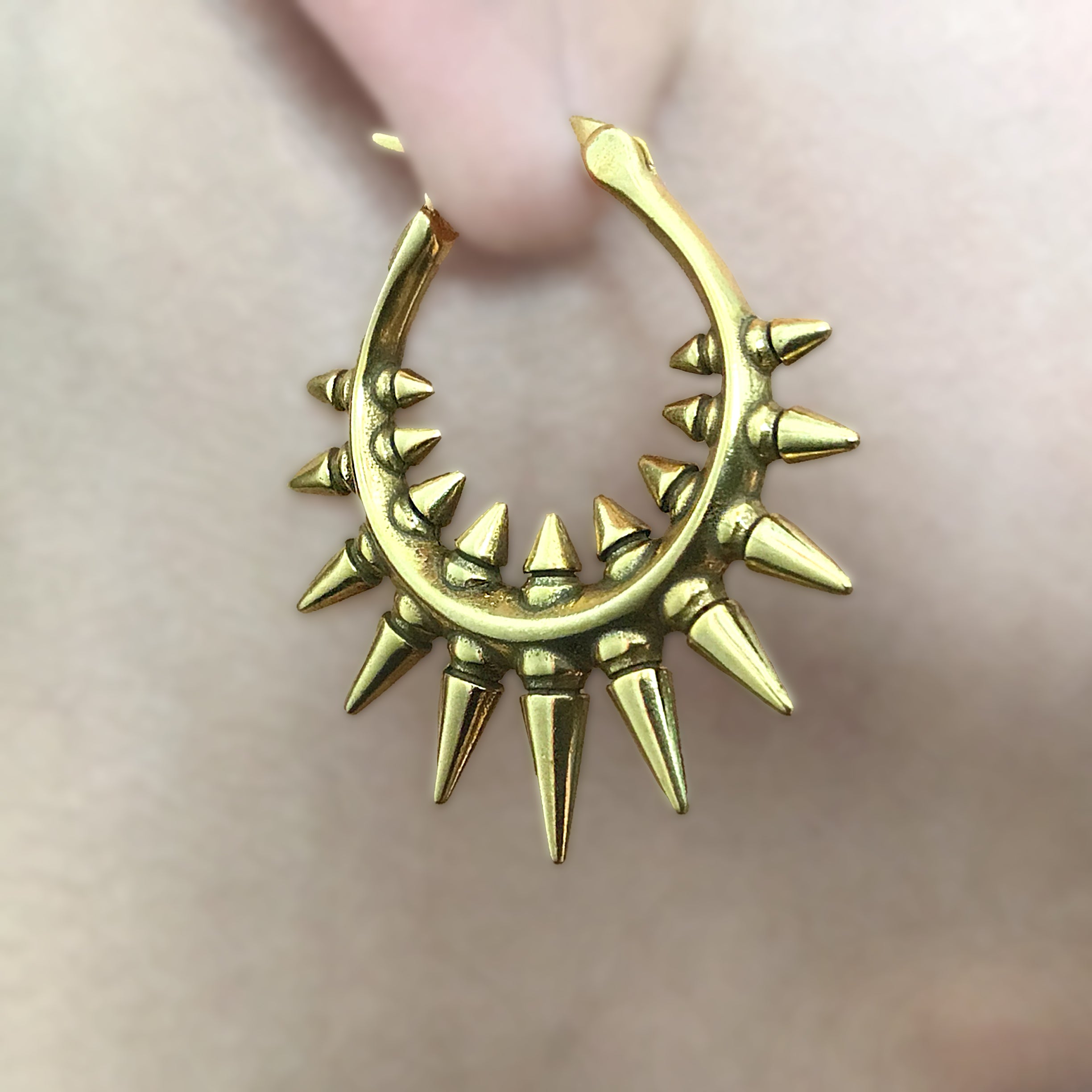 Raia Spiked hoop earrings
