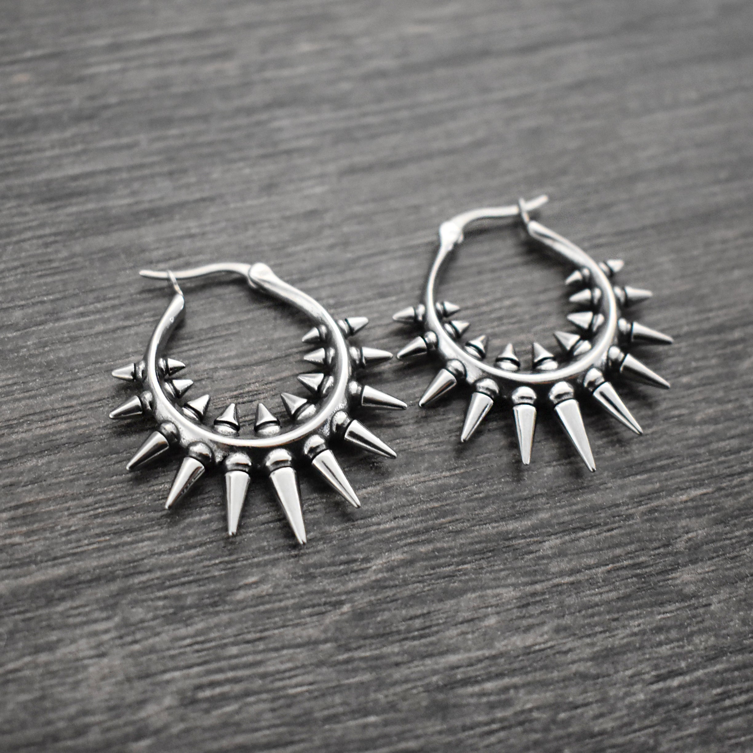 Raia Spiked hoop earrings