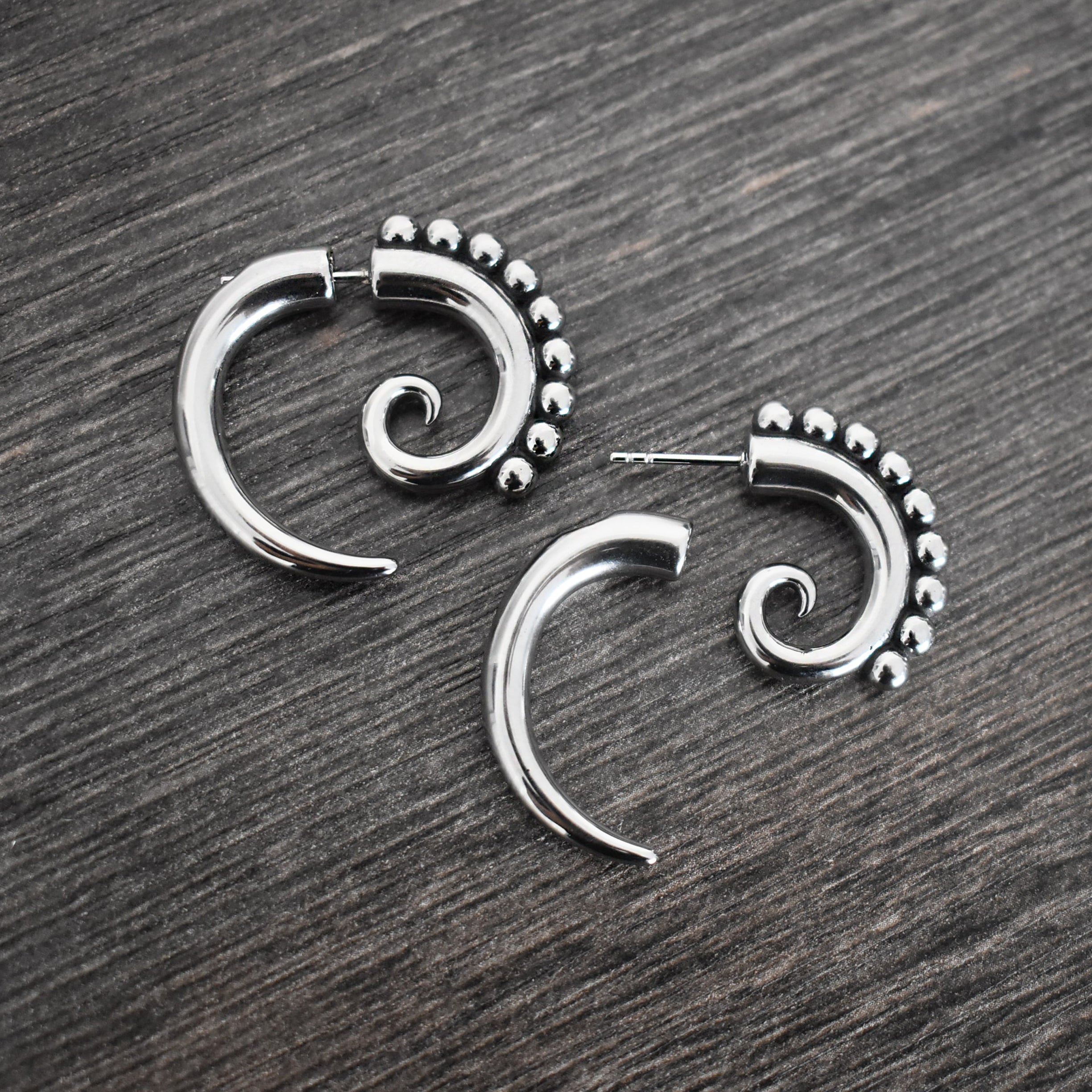 Tribal Spiral Earrings
