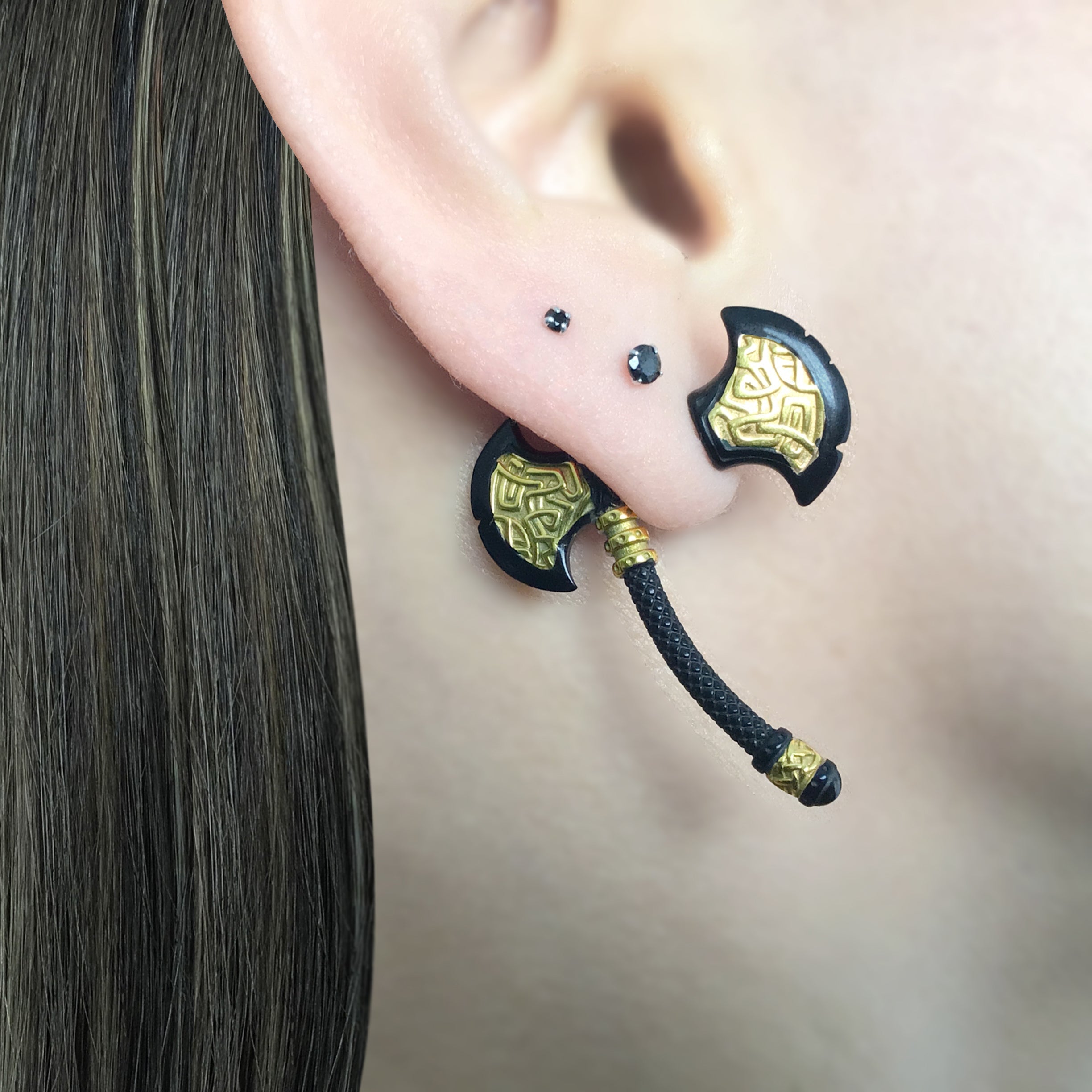 Celtic Double Axe ear jacket