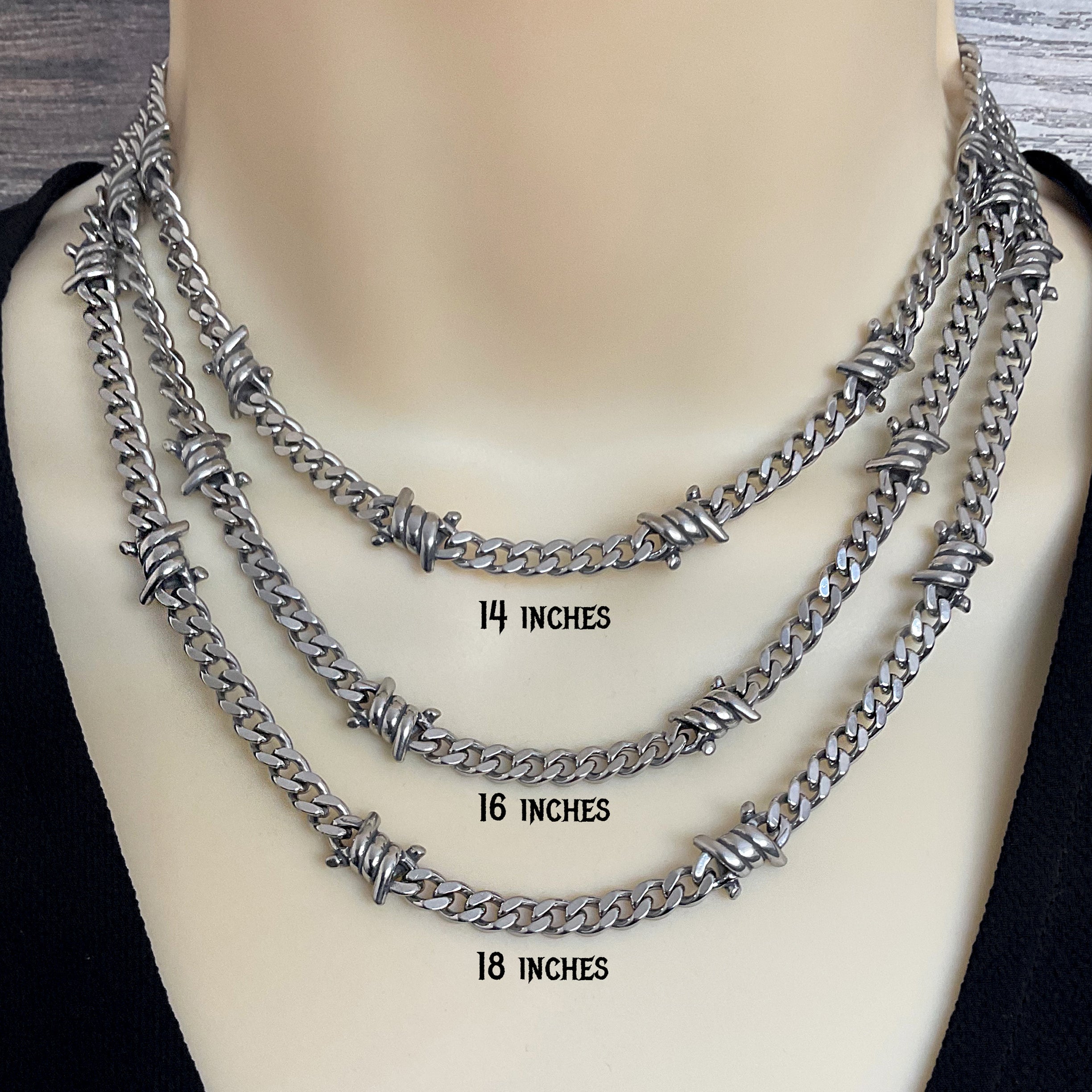 Barbed wire necklace