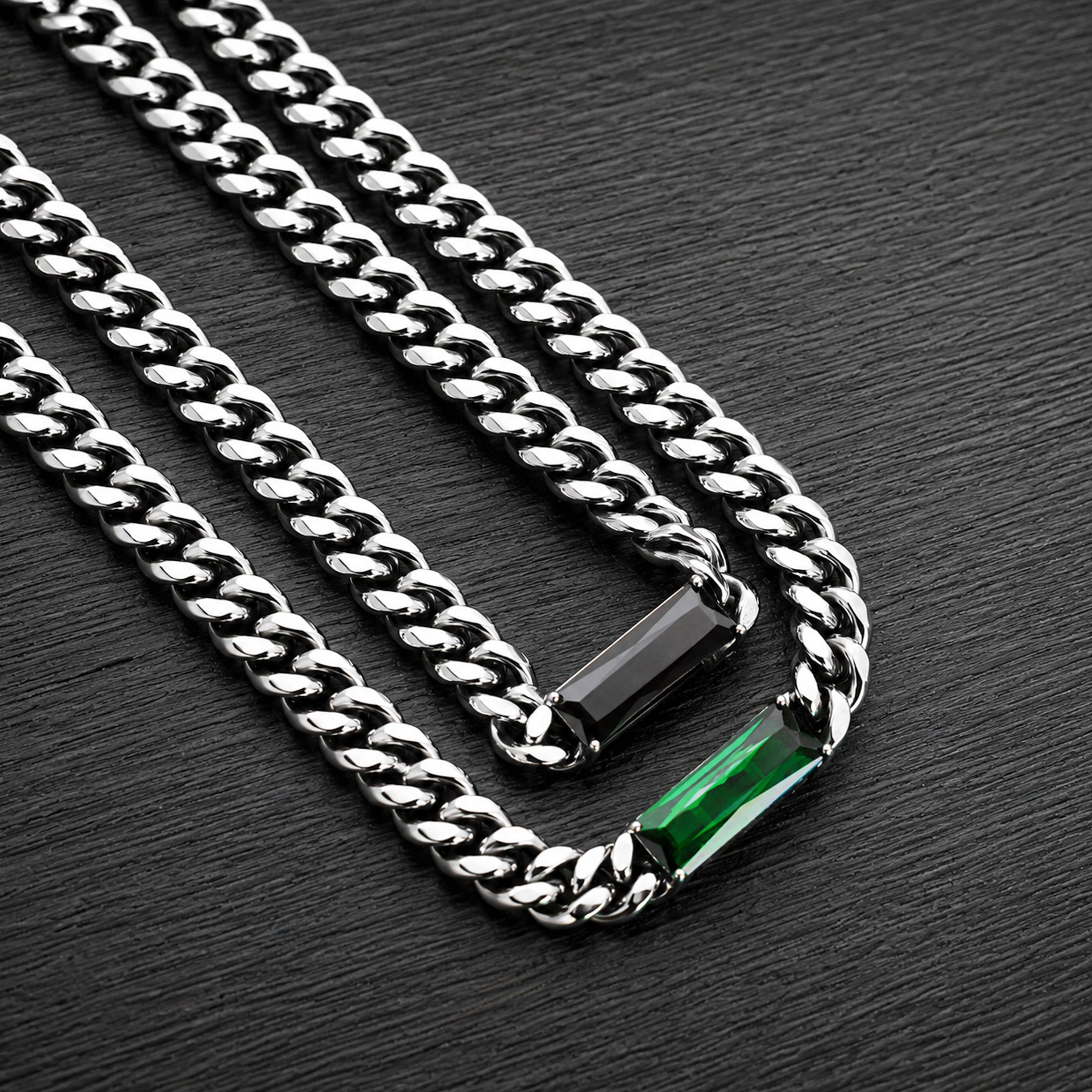 Necklace with Emerald Green stone