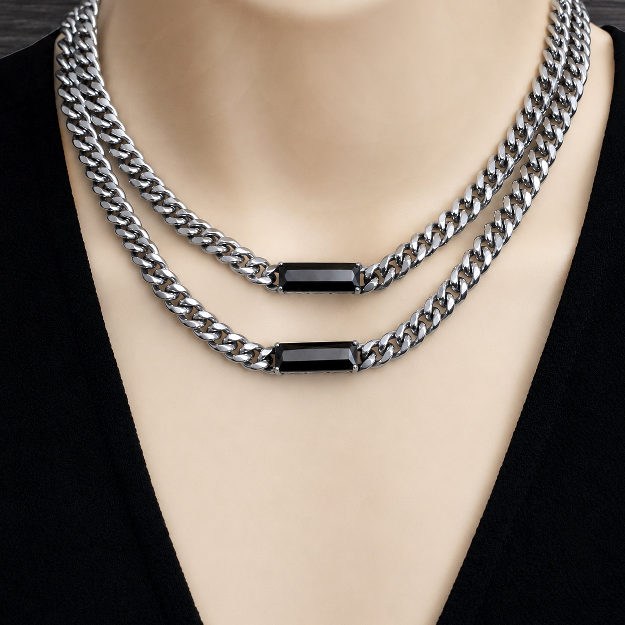 Necklace with Black stone