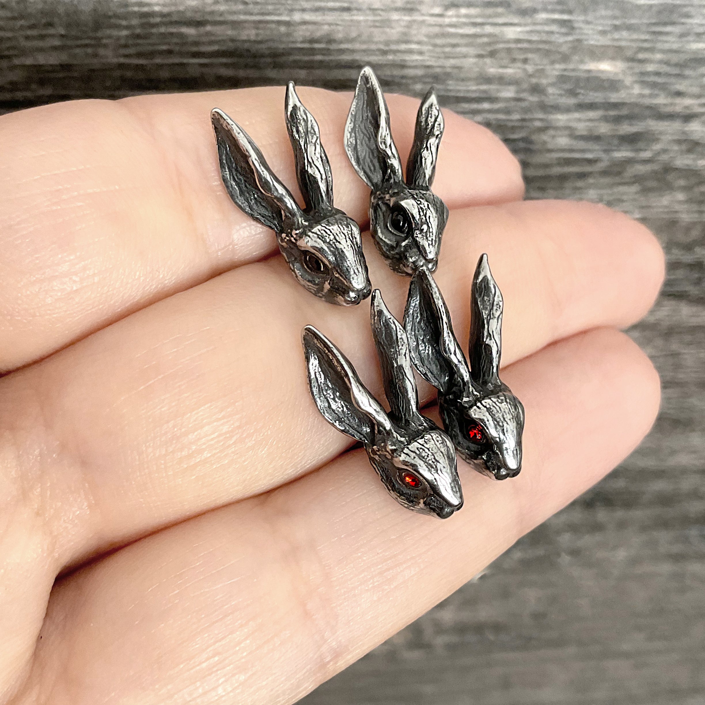 Rabbit stud earrings