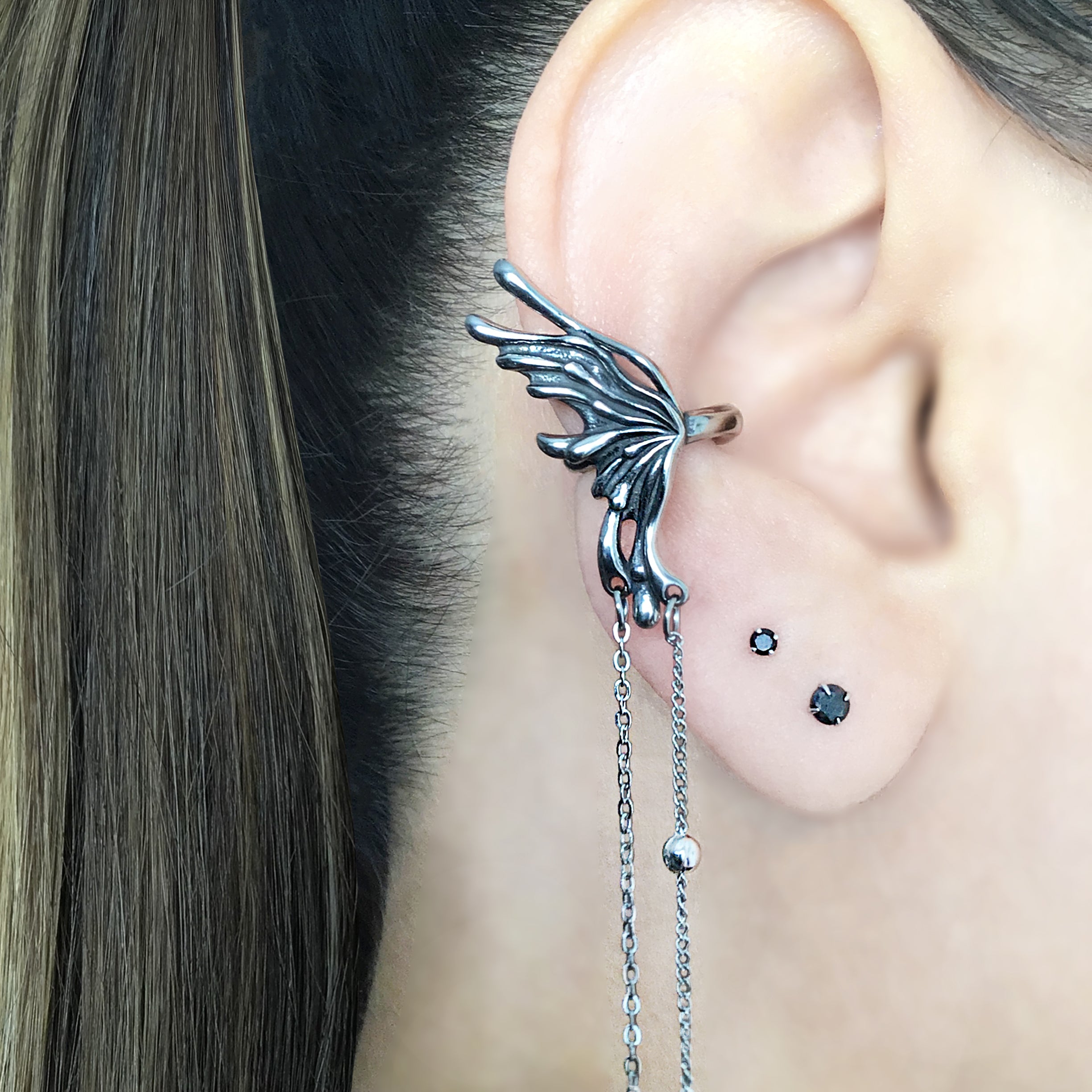 Butterfly Wing ear cuff