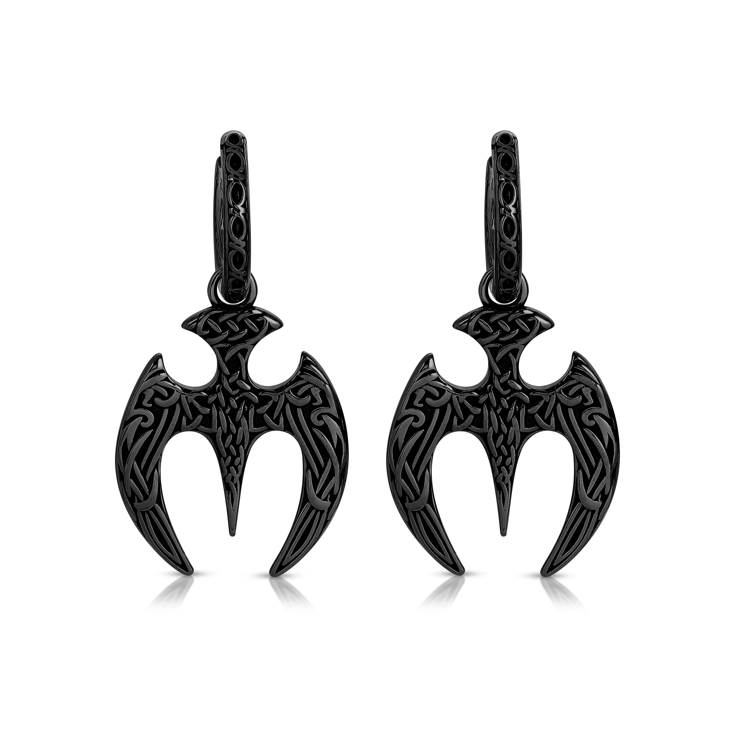 Celtic Trident hoop earrings