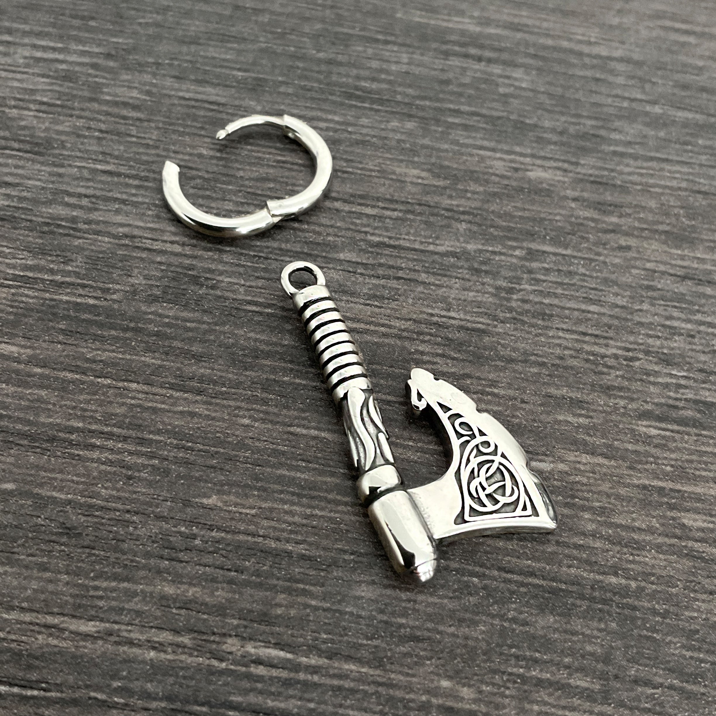 Celtic Axe hoop earrings
