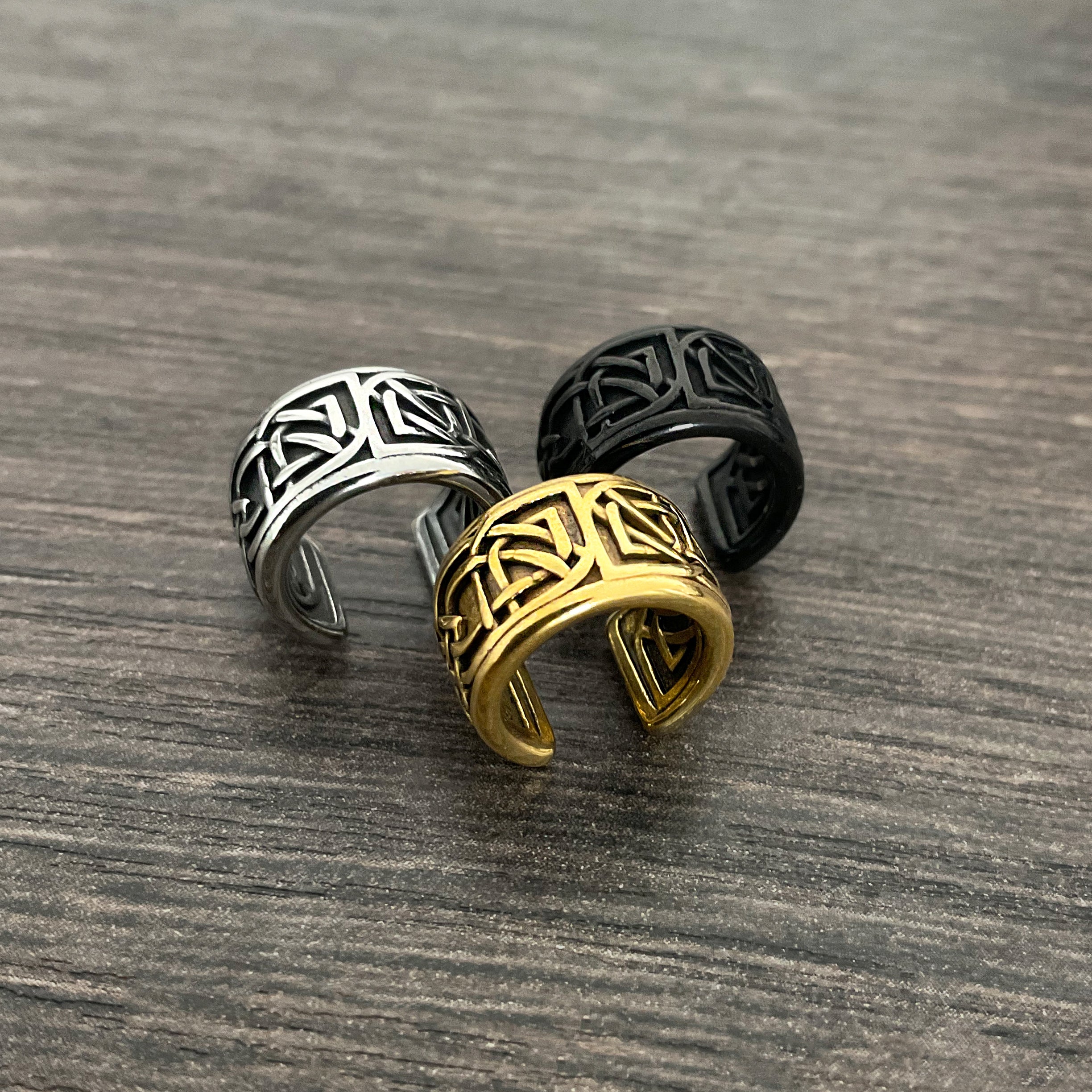 Wide Celtic ear cuff no piercing