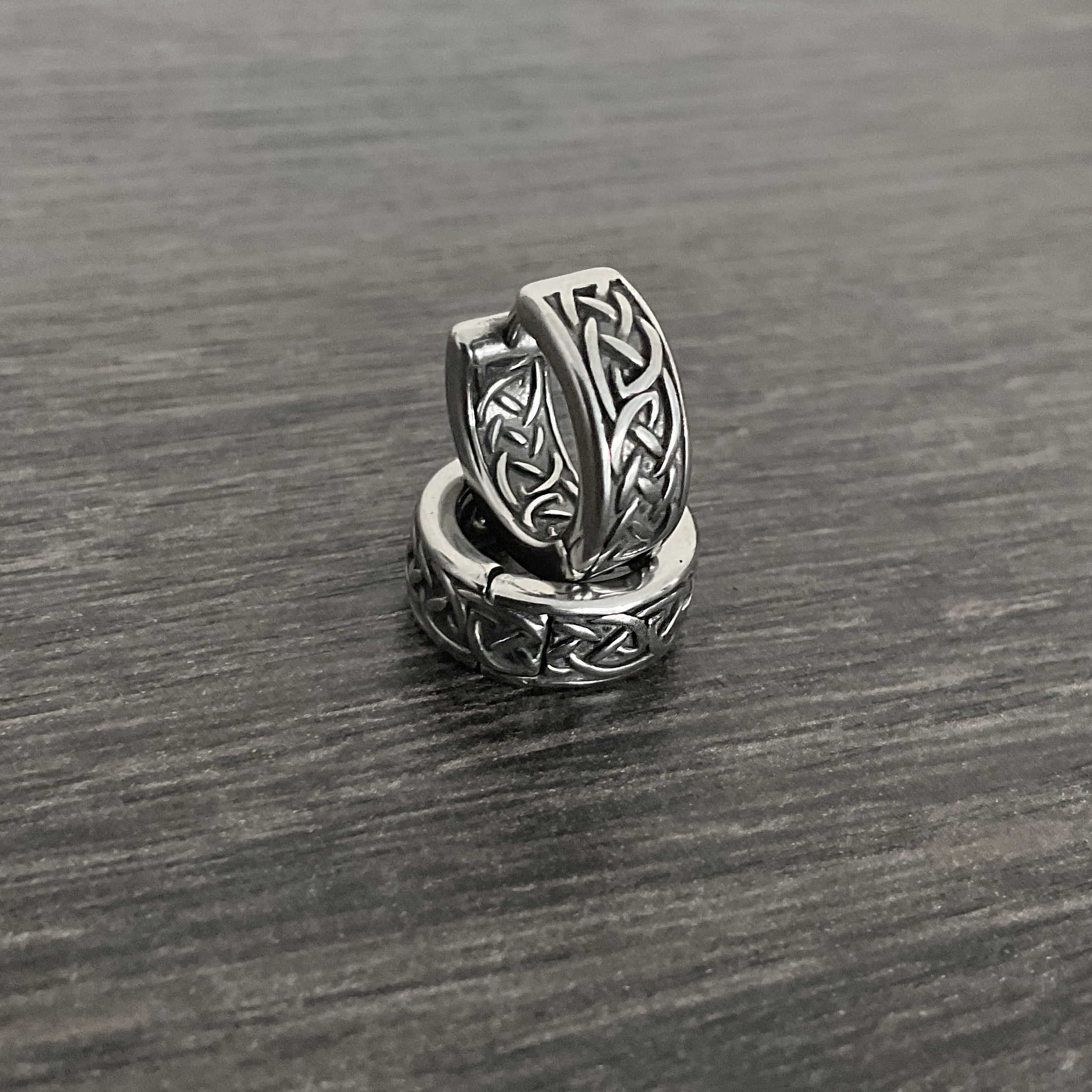 Celtic braid hoop earrings