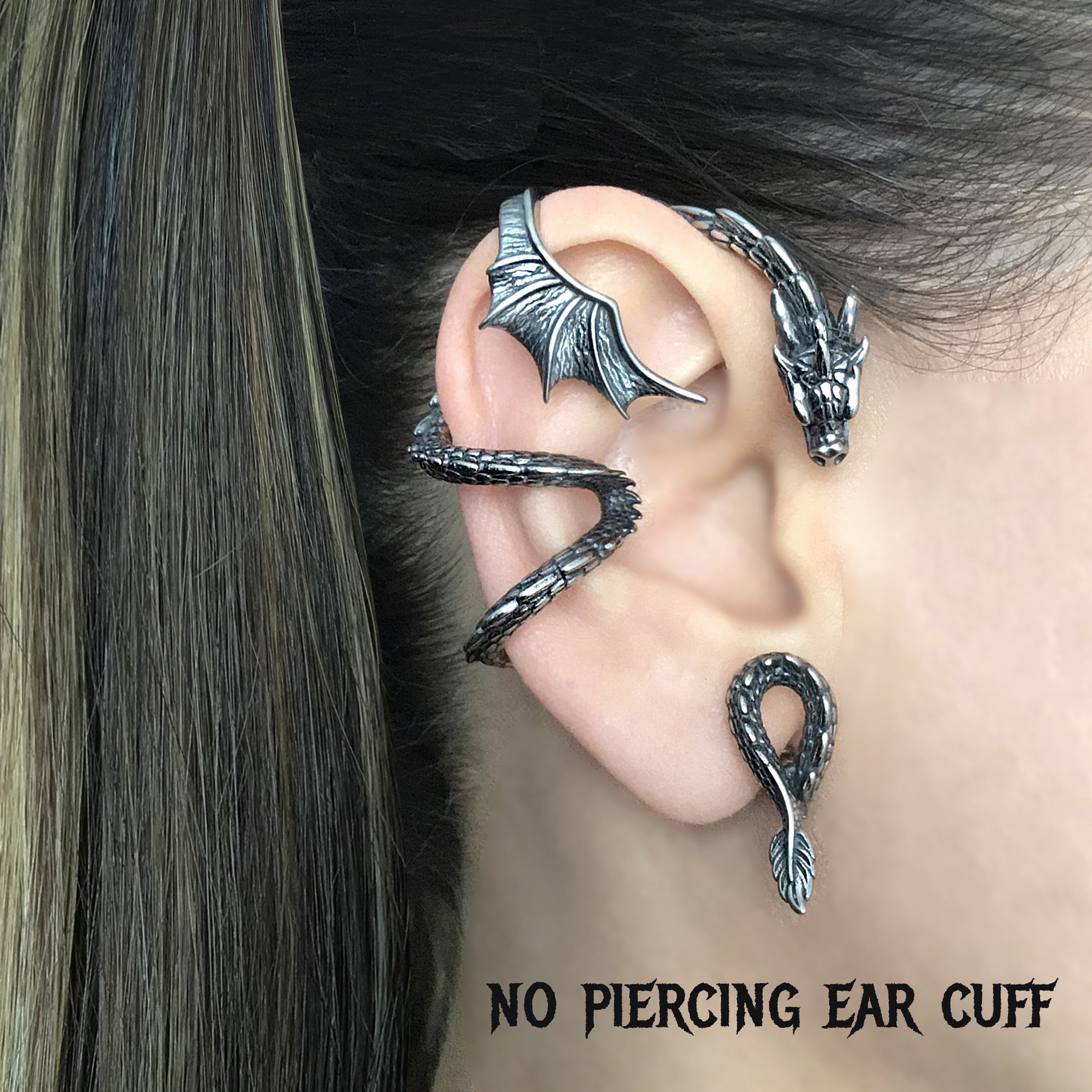No Piercing Dragon cuff