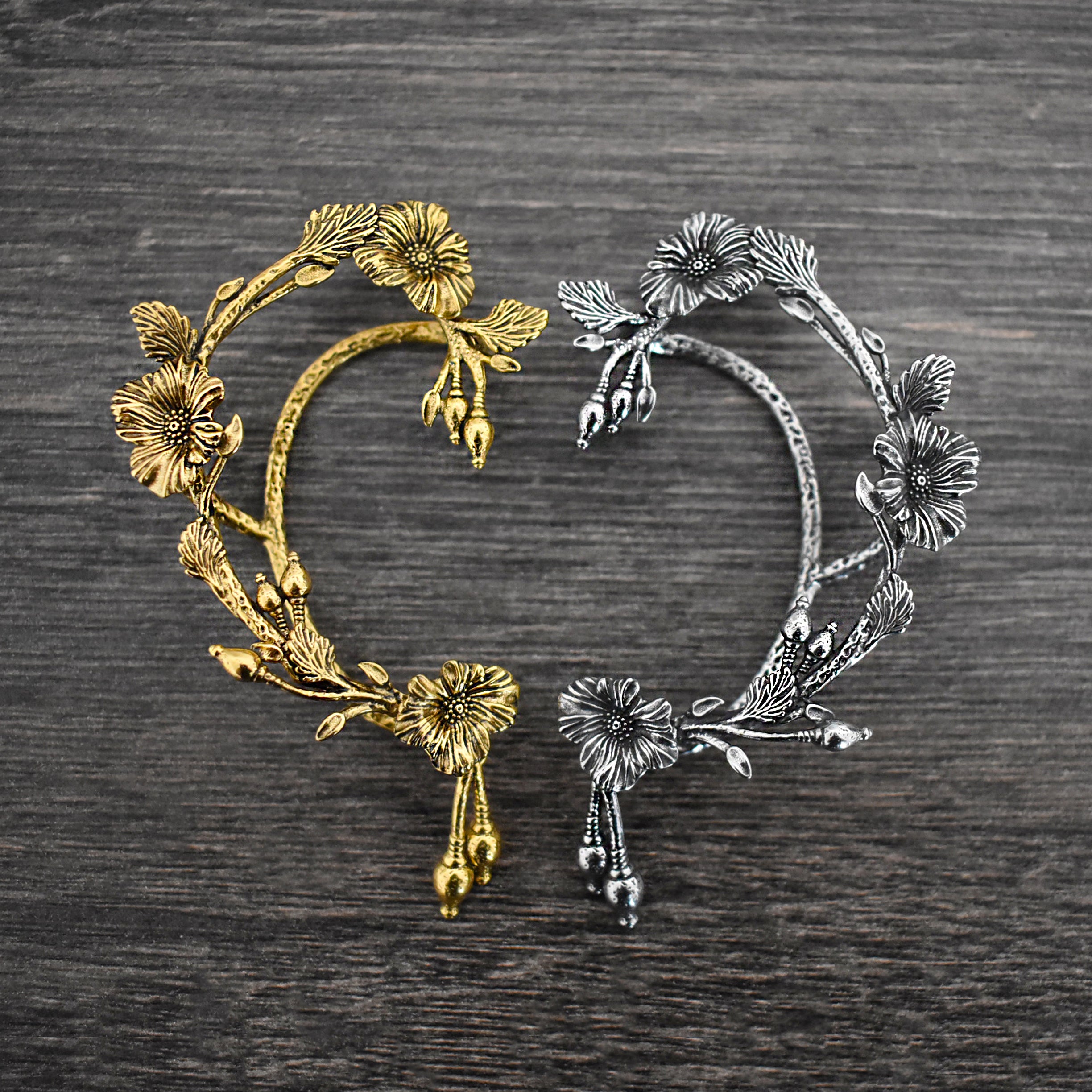 Flower ear cuff no piercing