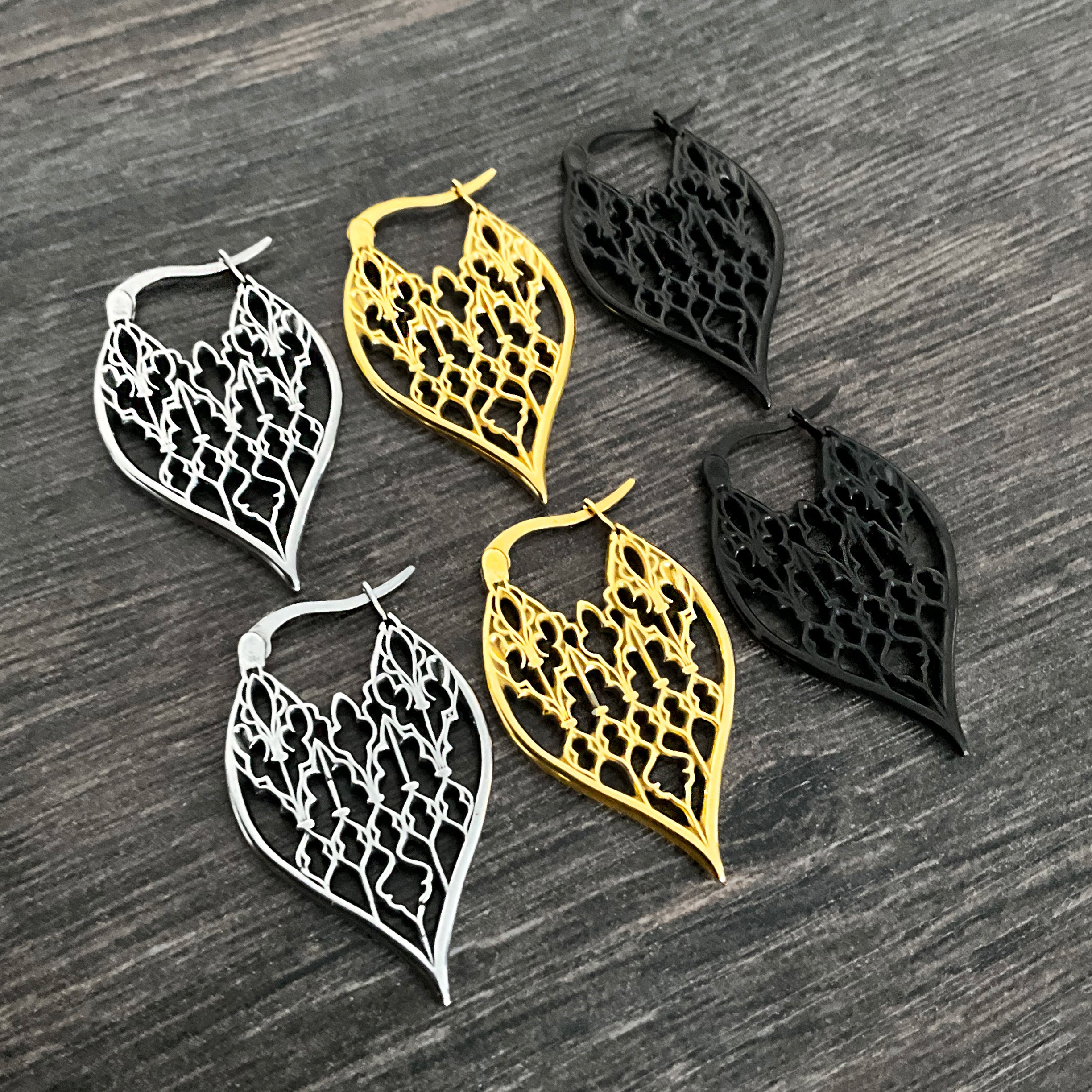 Gothic Cathedral hoop earrings