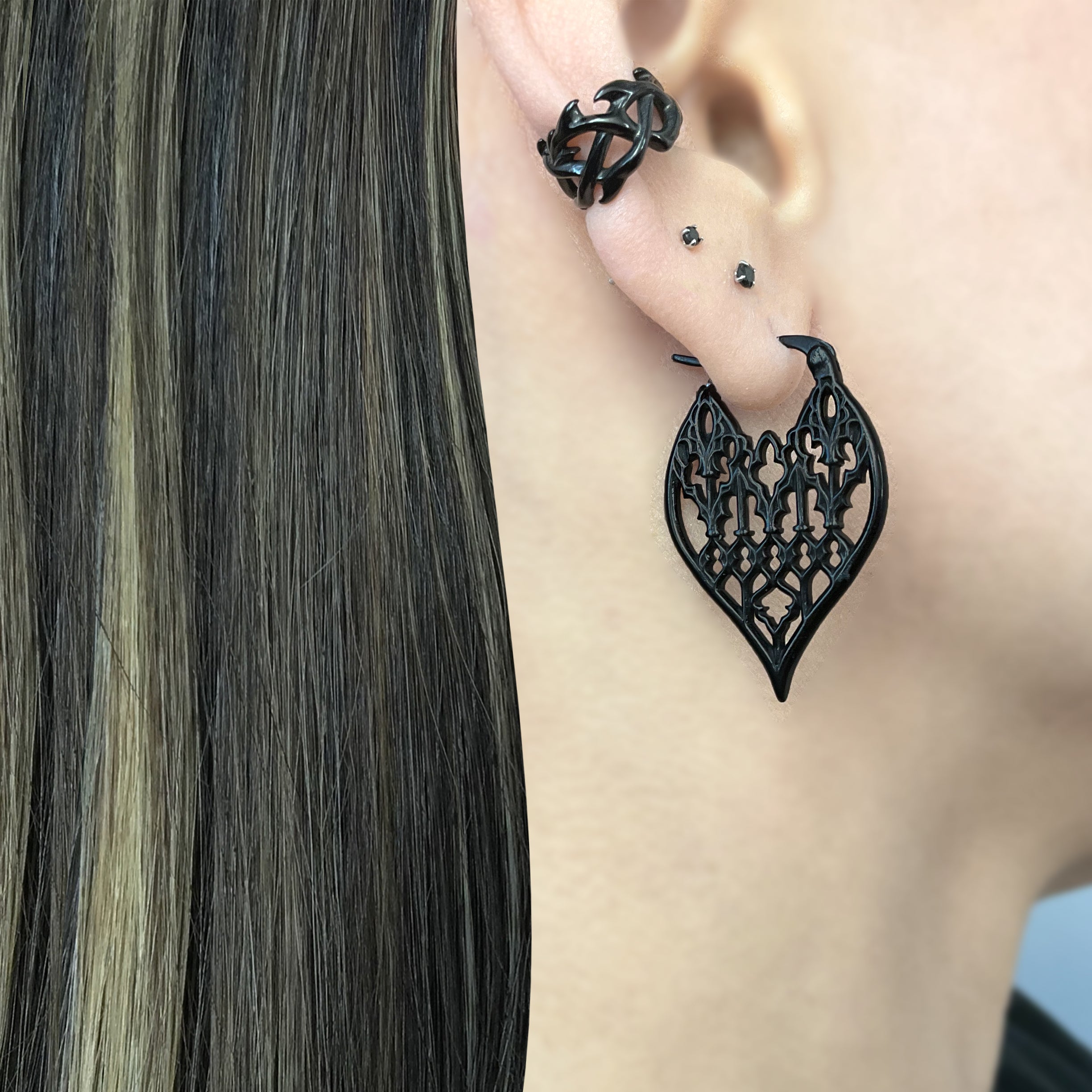 Gothic Cathedral hoop earrings