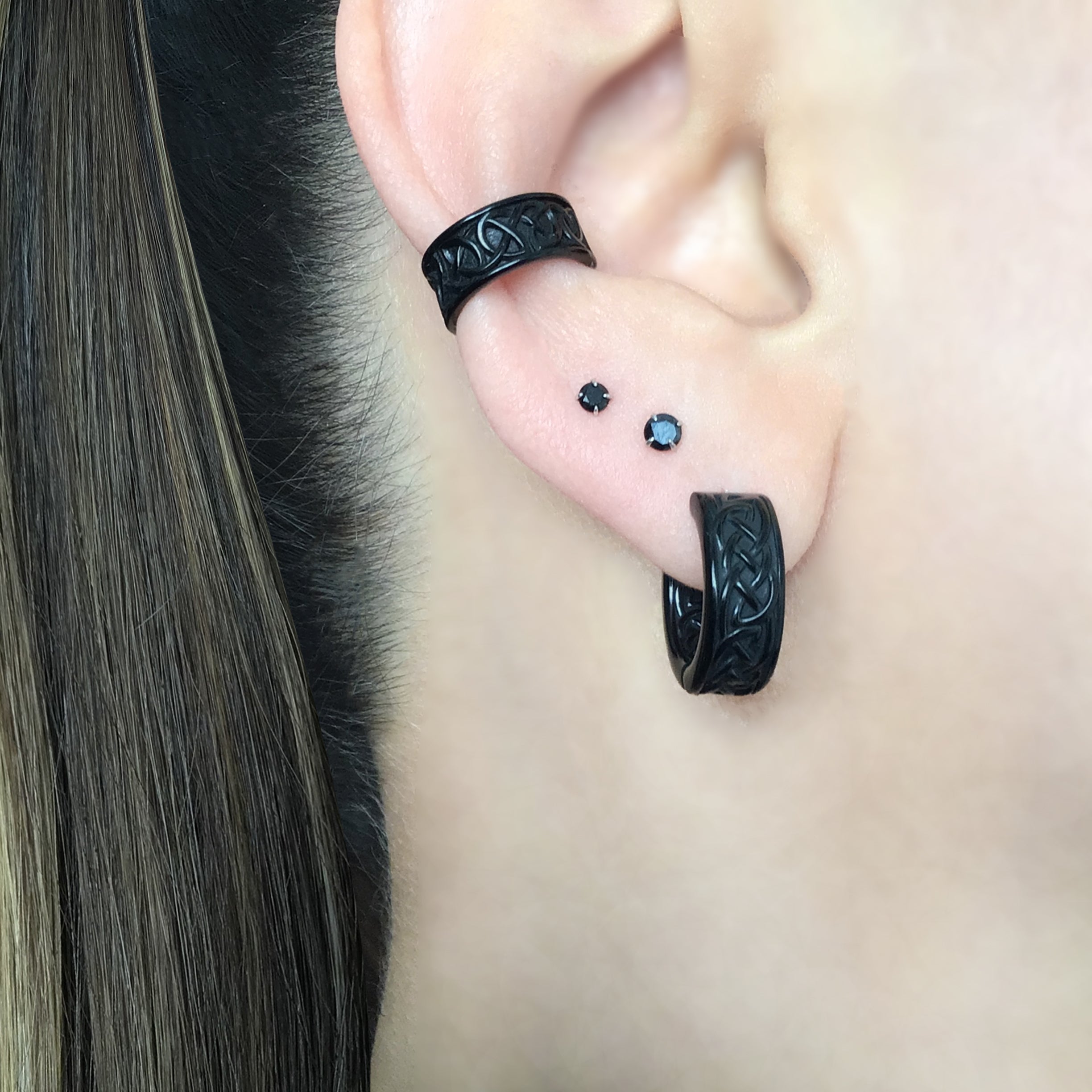 Celtic braid hoop earrings