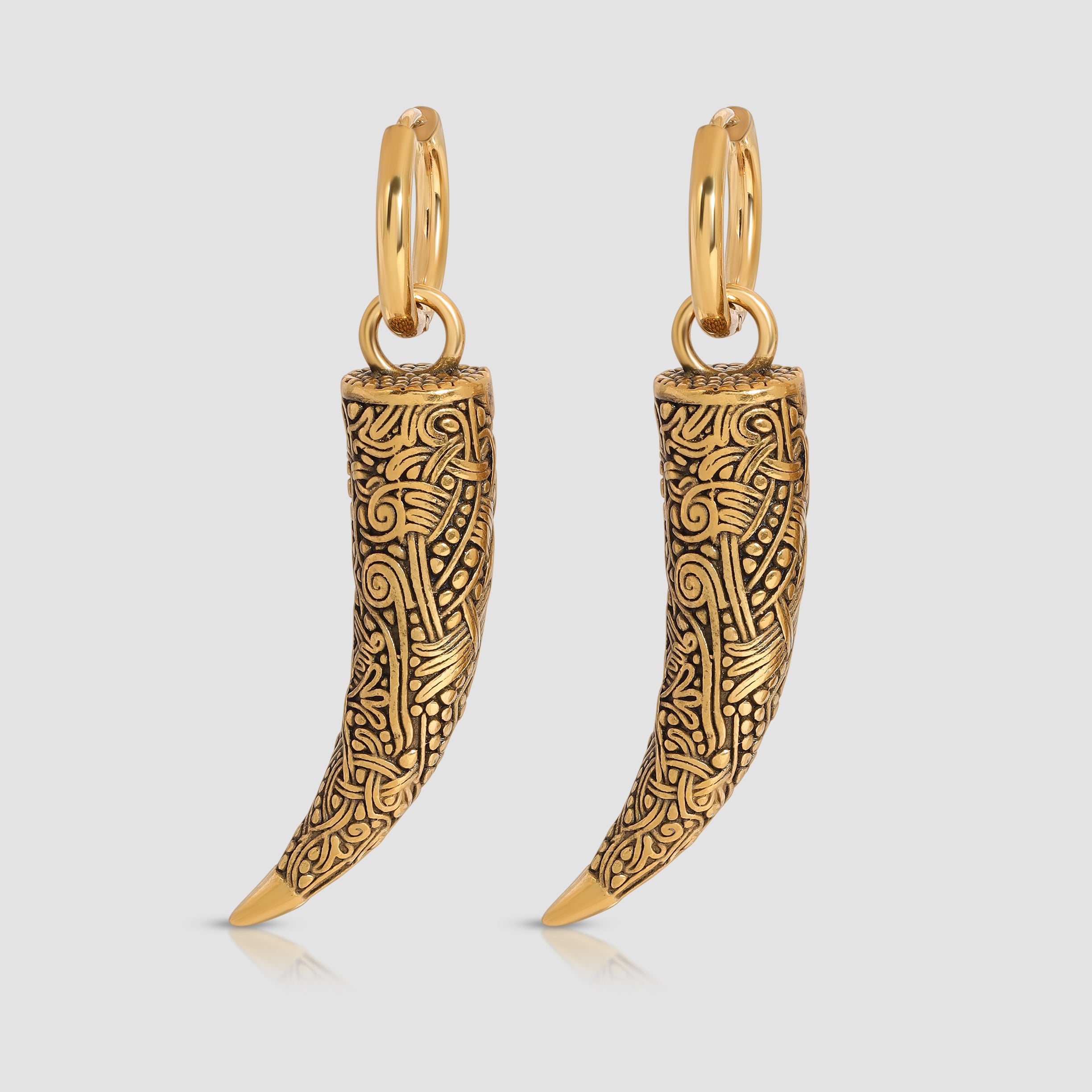 Tribal Horn hoop earrings