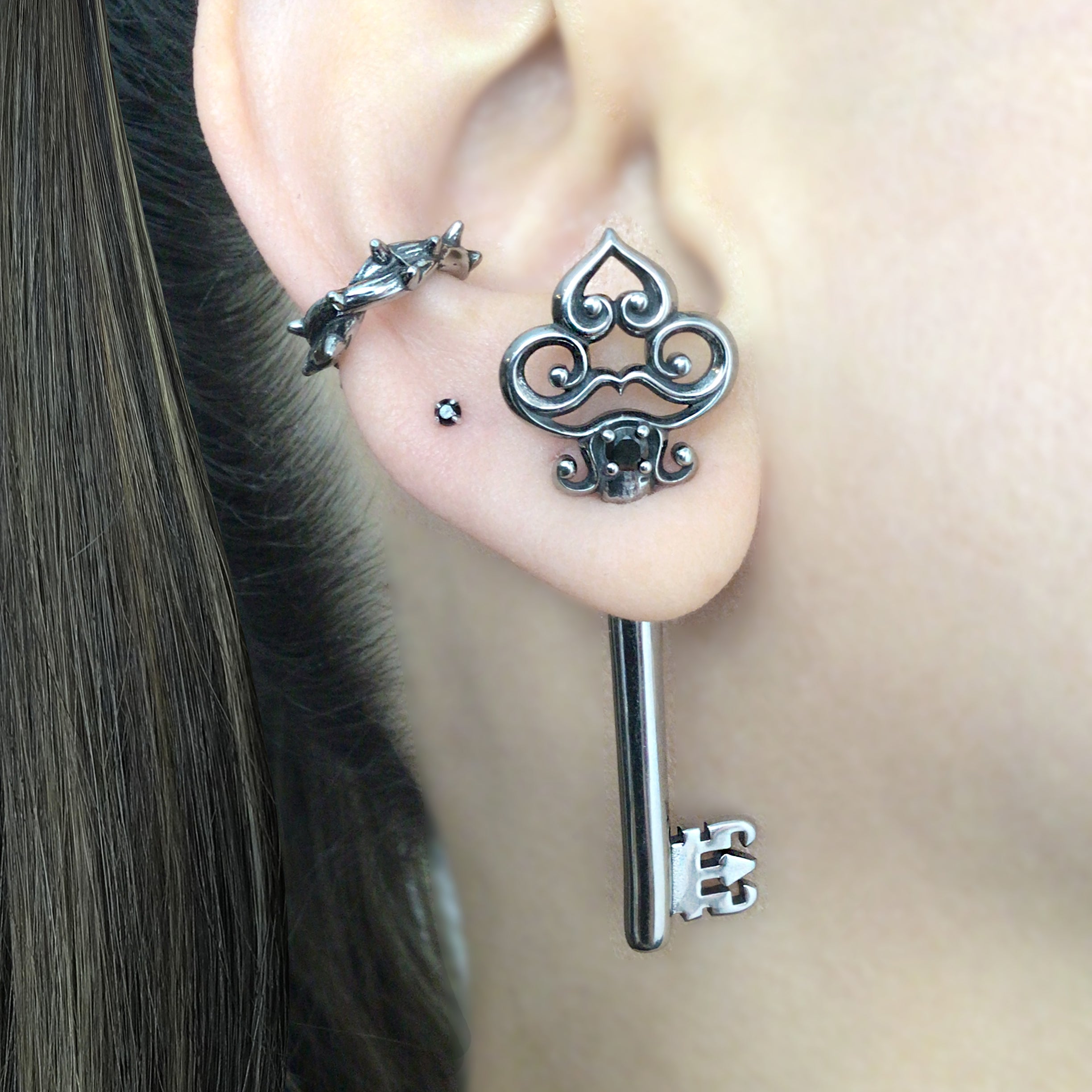 Gothic Key earrings