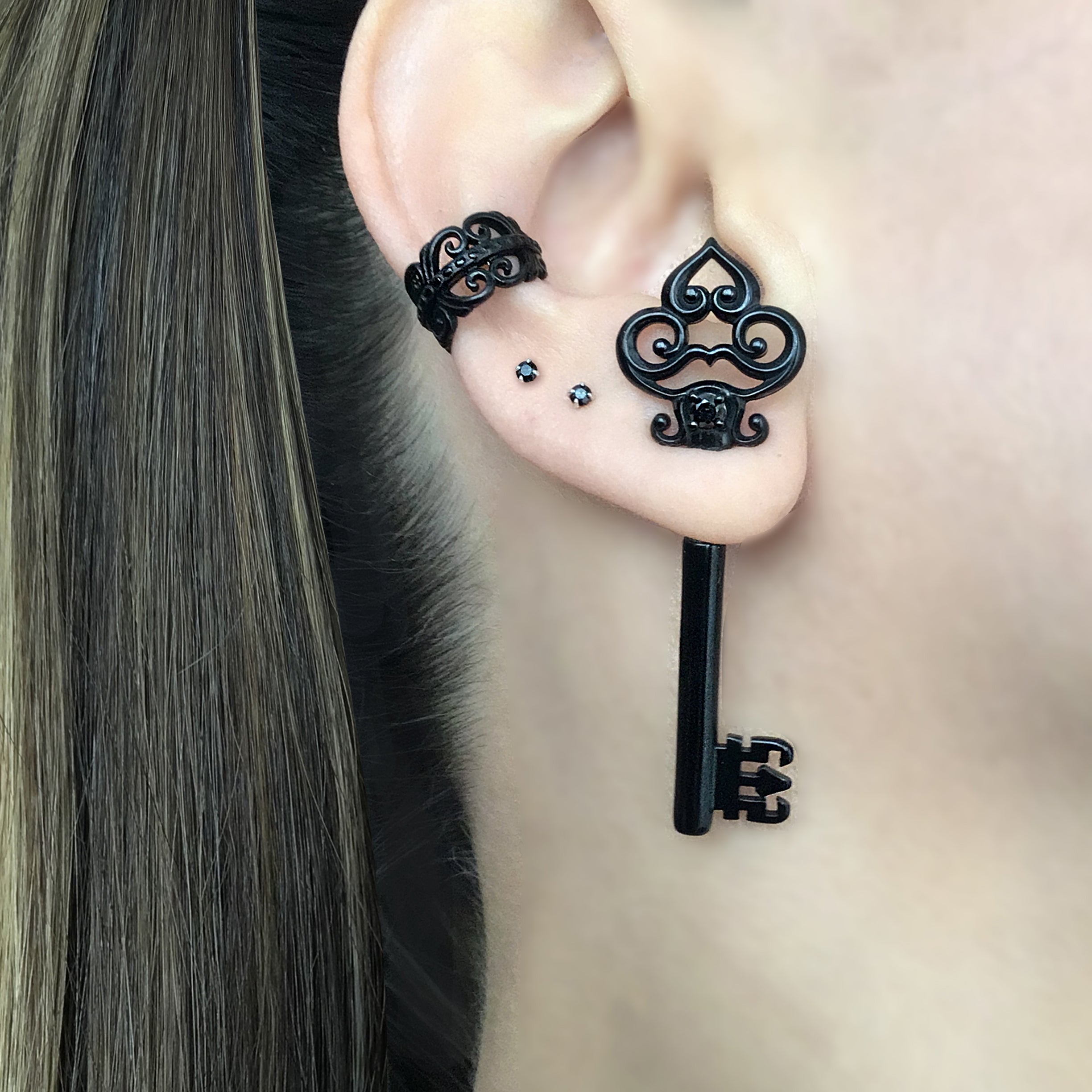 Gothic Key earrings