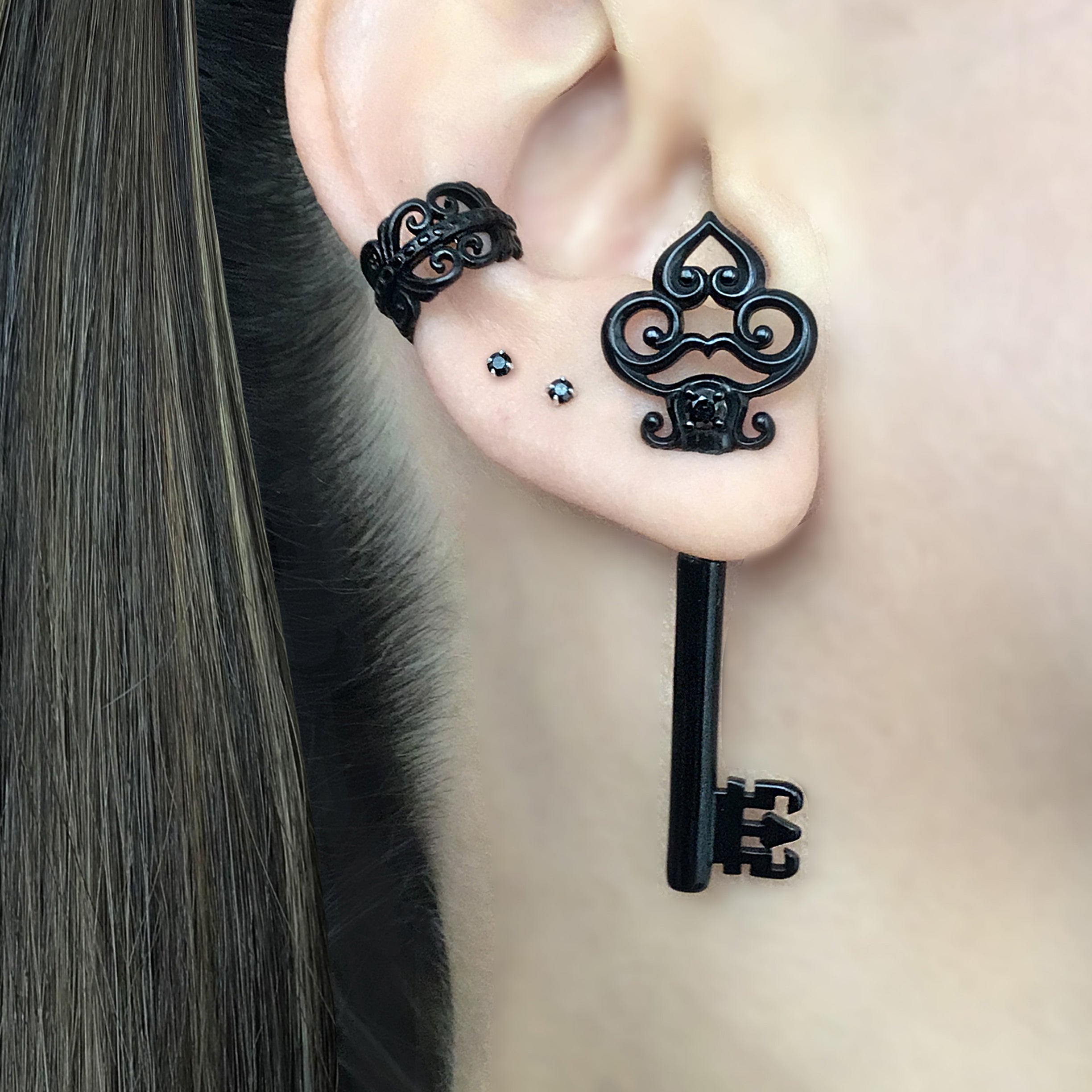 Gothic Key earrings