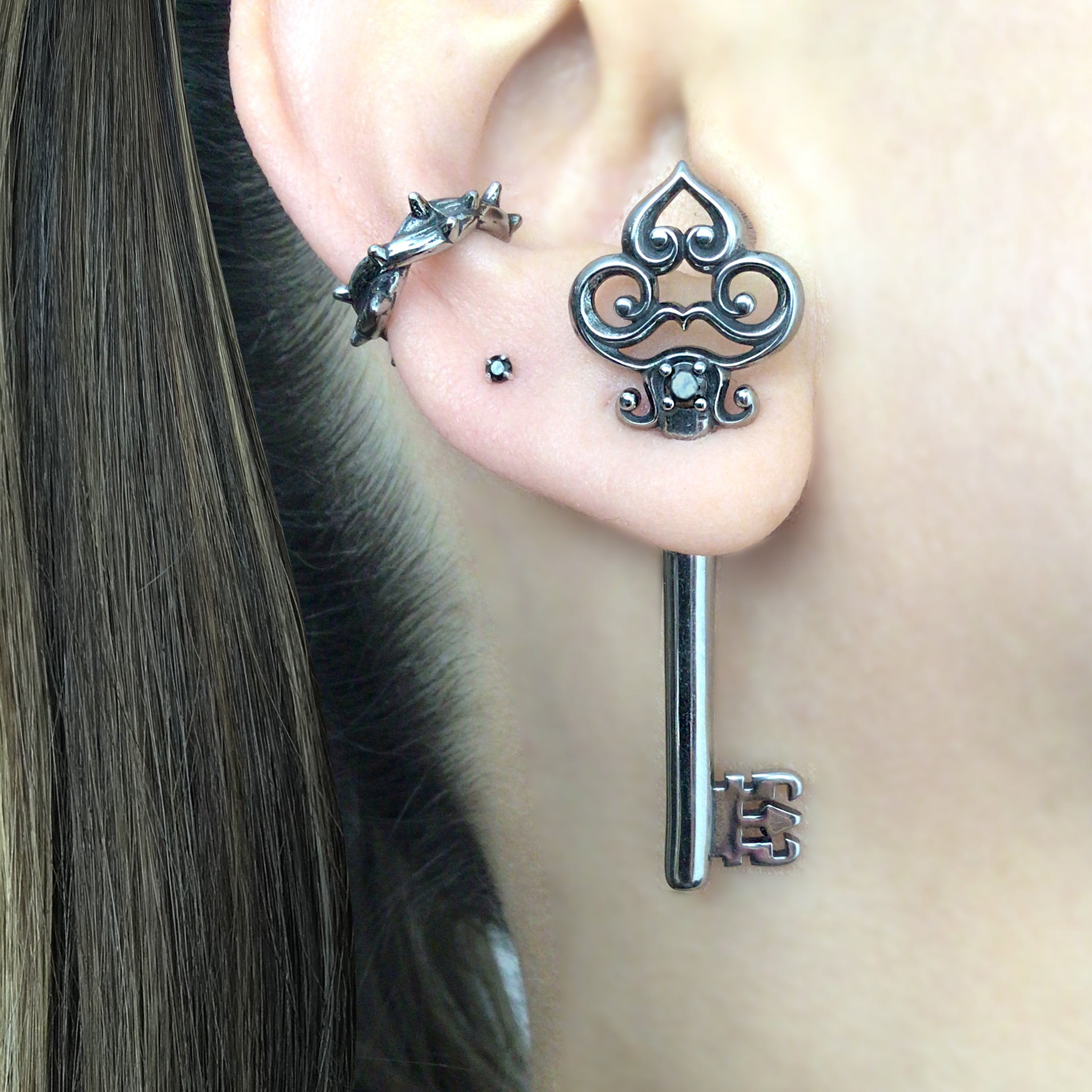 Gothic Key earrings