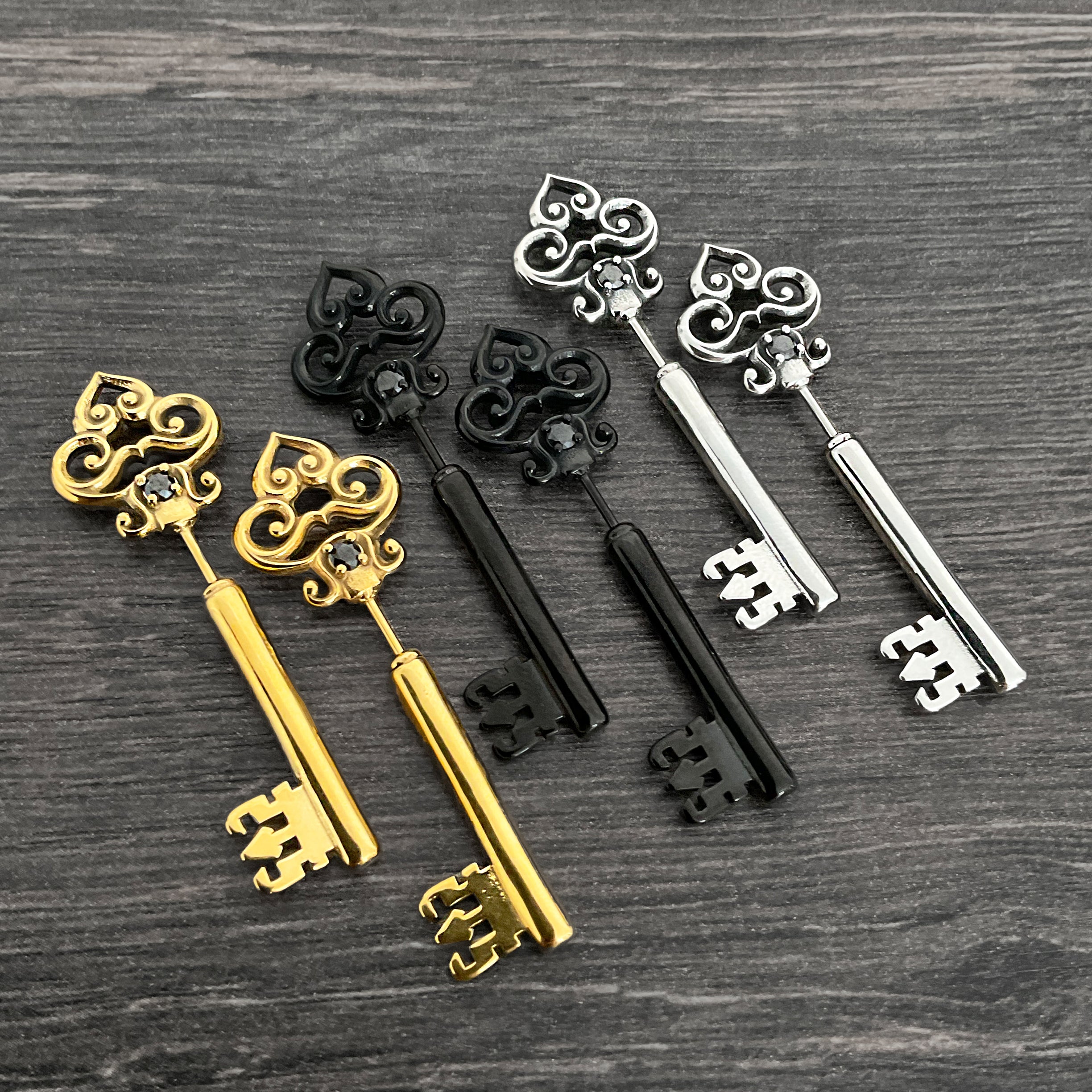 Gothic Key earrings
