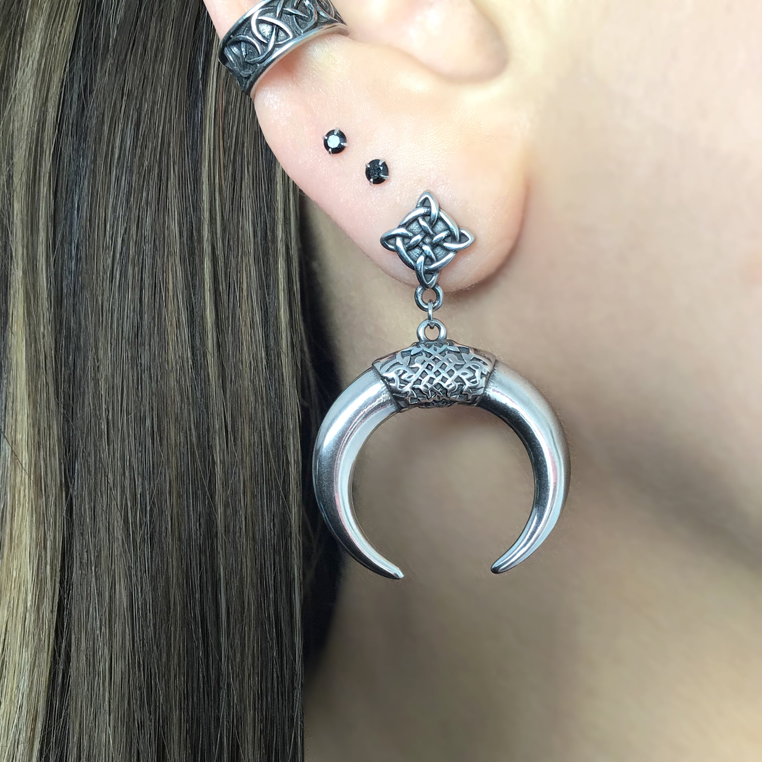 Celtic Moon earrings