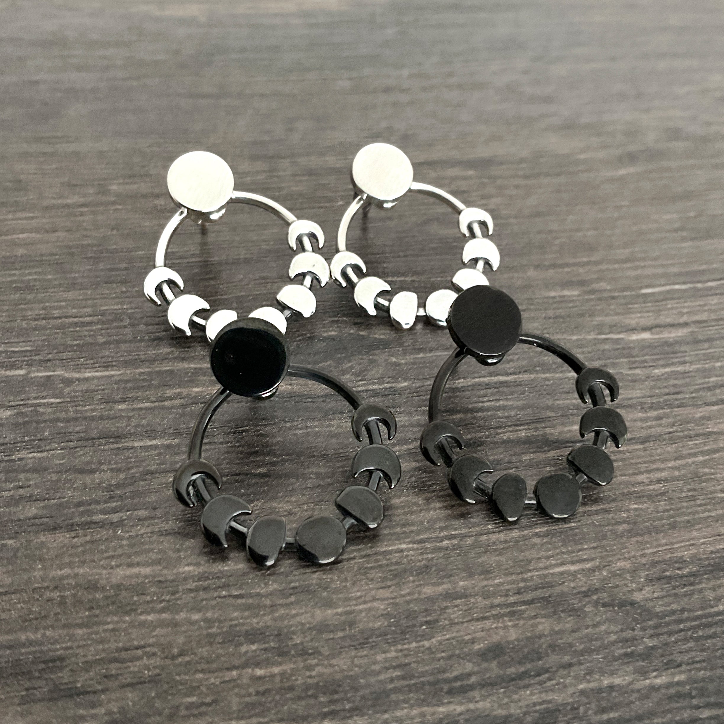 Moon phase ear jacket