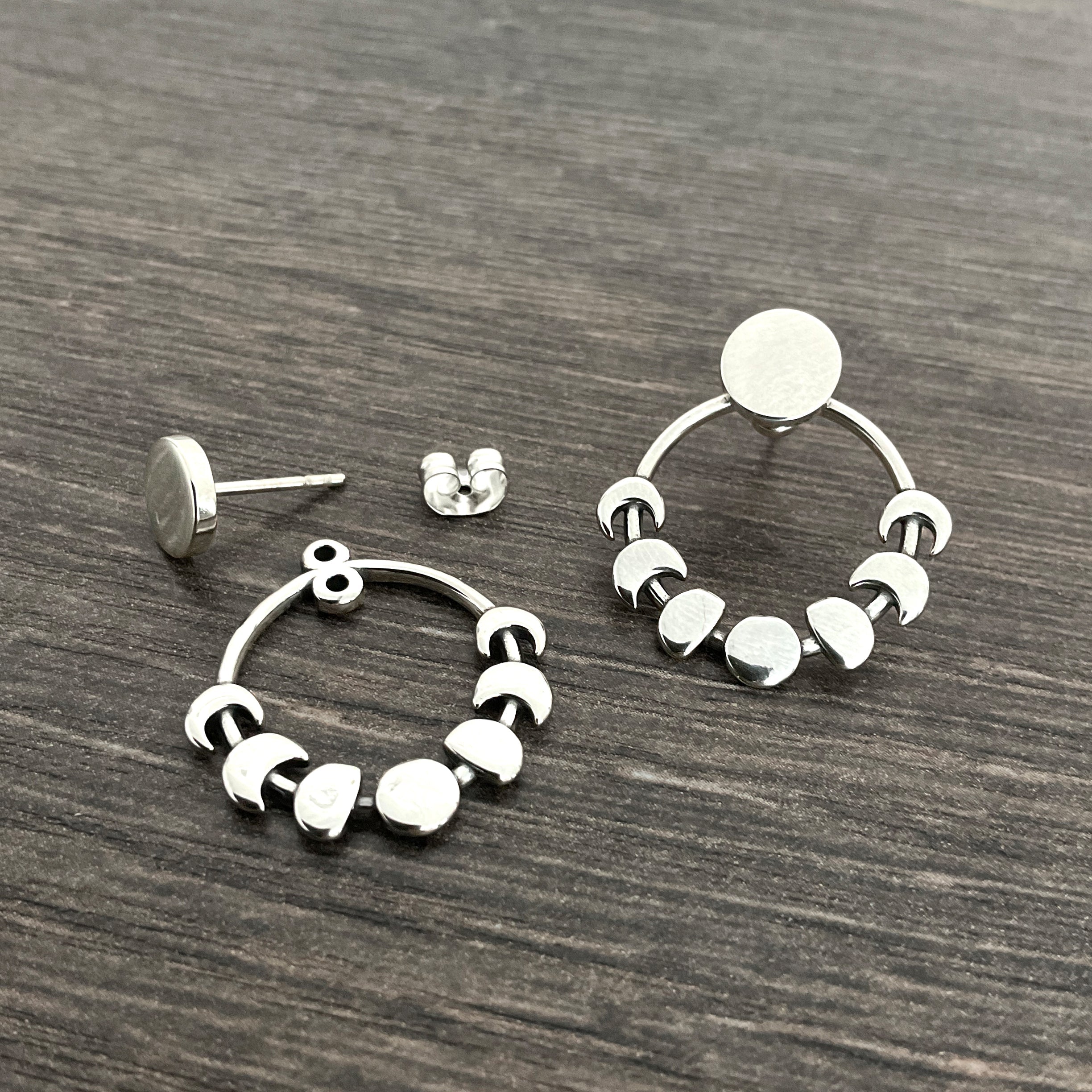 Moon phase ear jacket