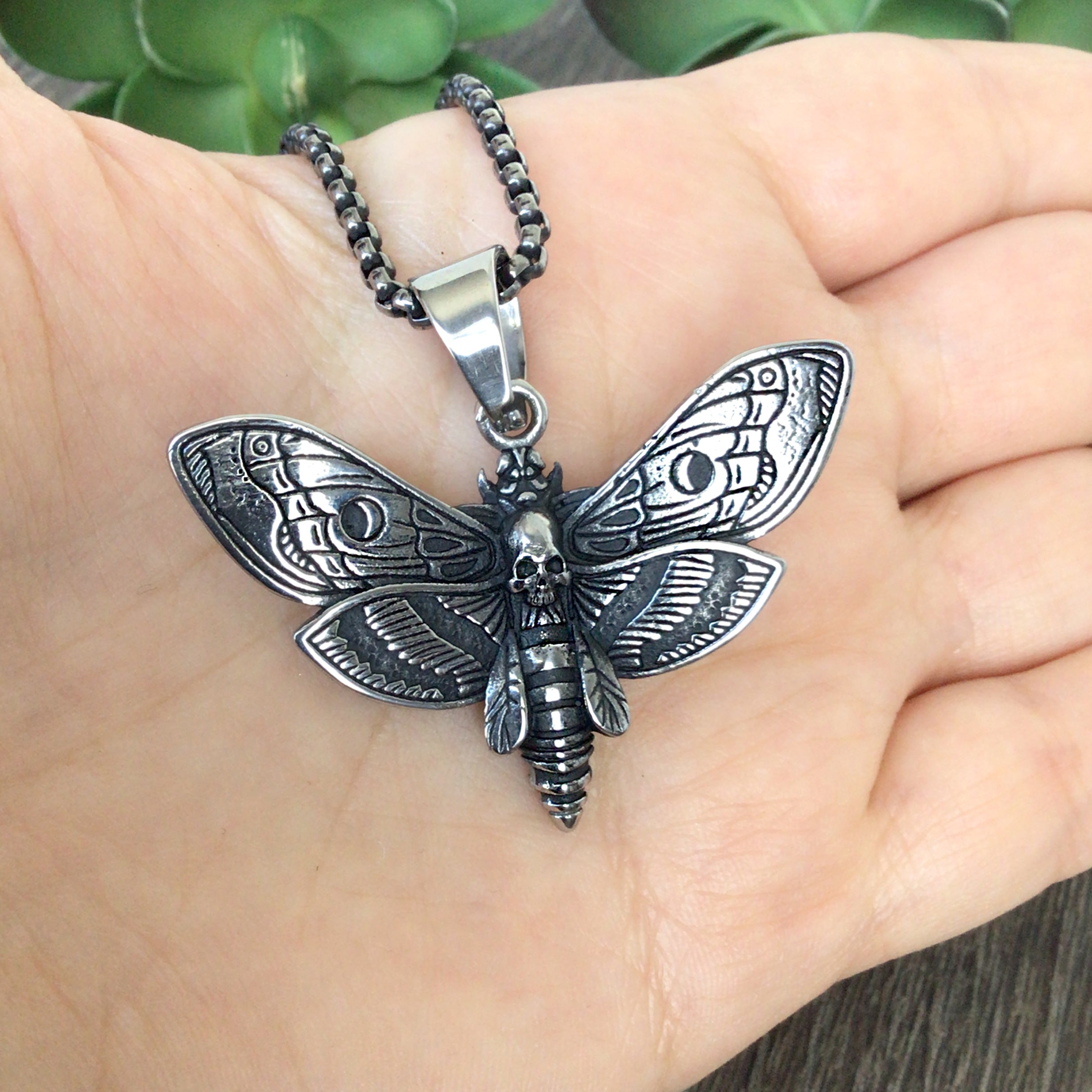 Moth necklace