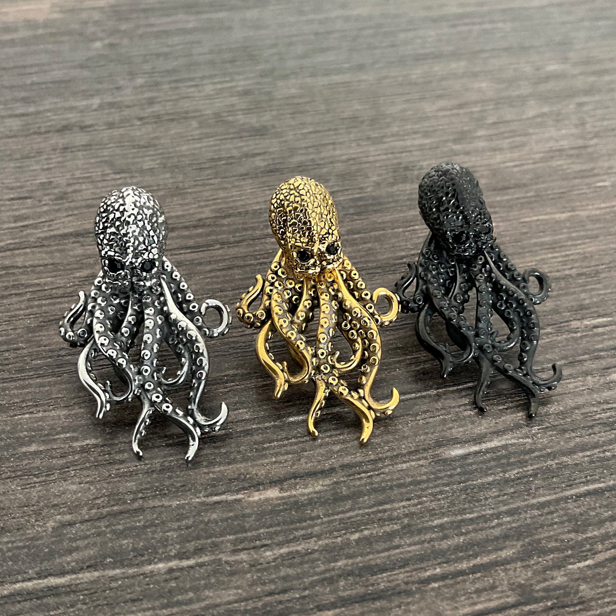 Octopus ear jacket with CZ eyes