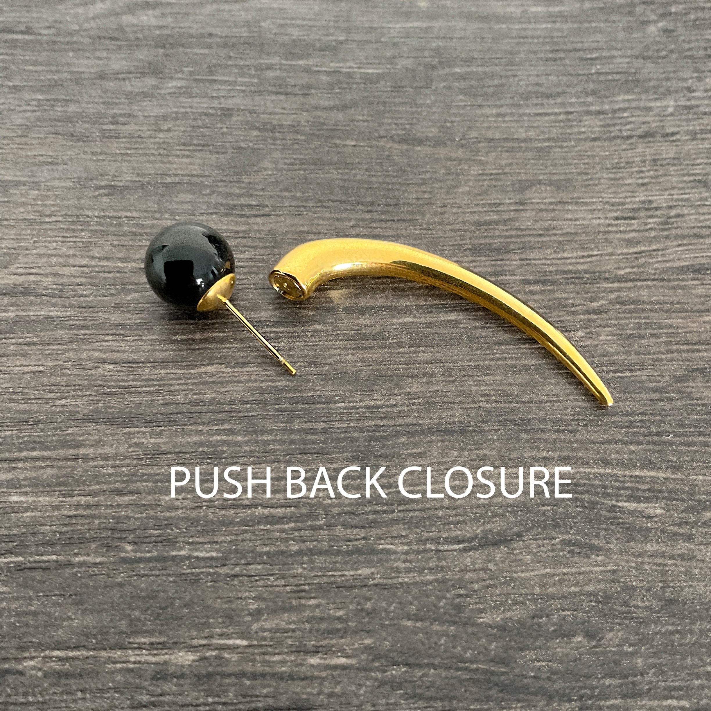 Black Pearl claw ear jacket earrings