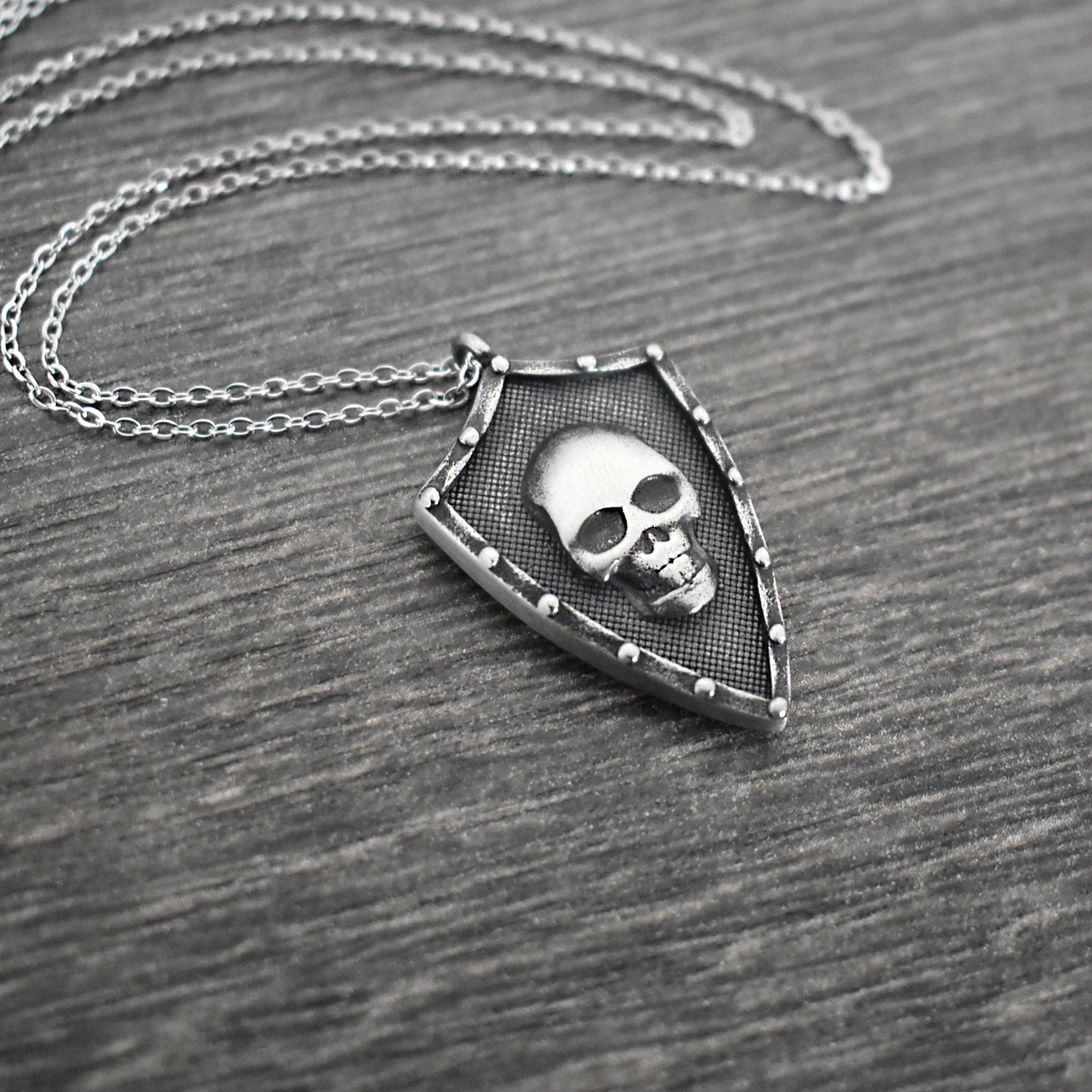 Shield with Star and Skull necklace