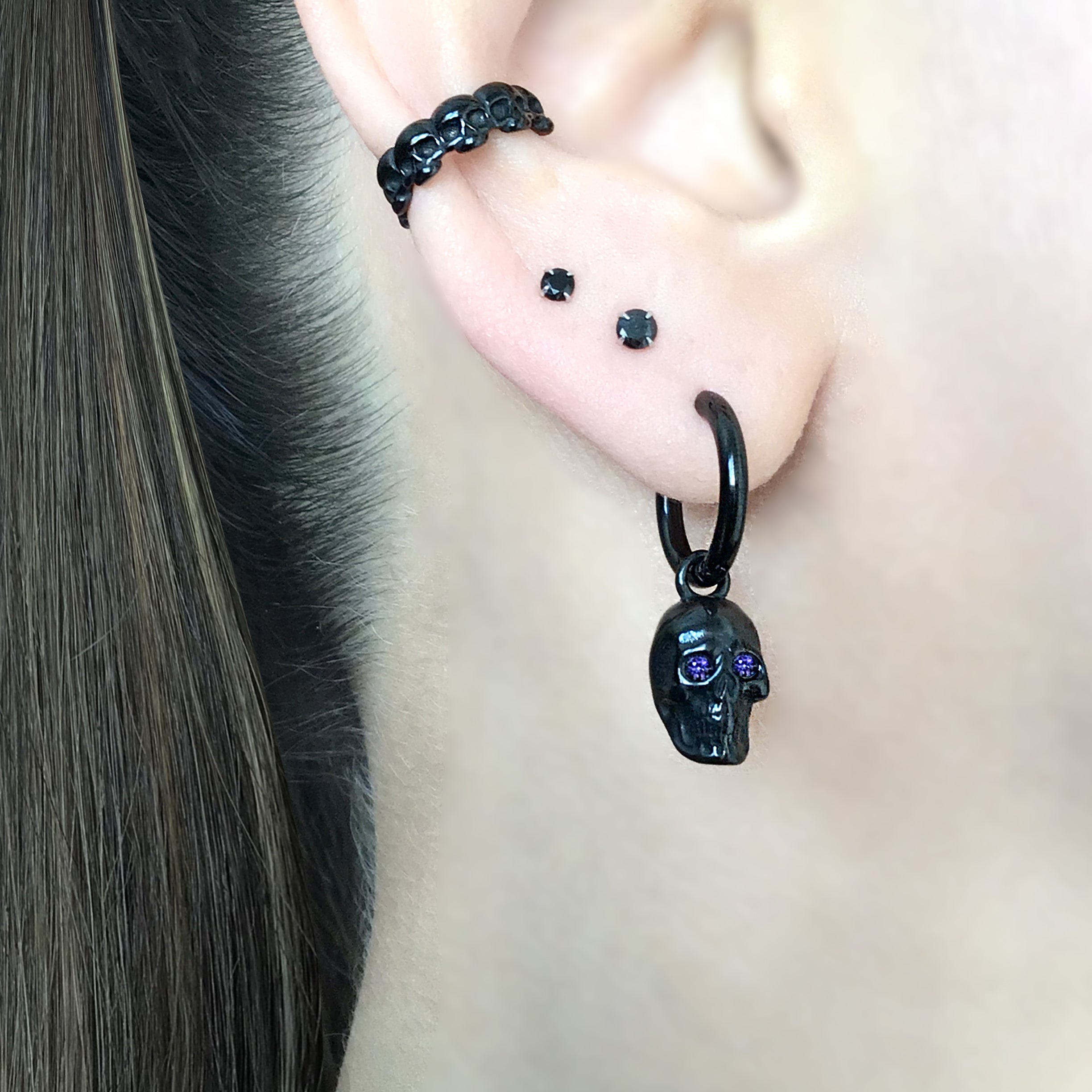 Skull hoop with Purple eyes