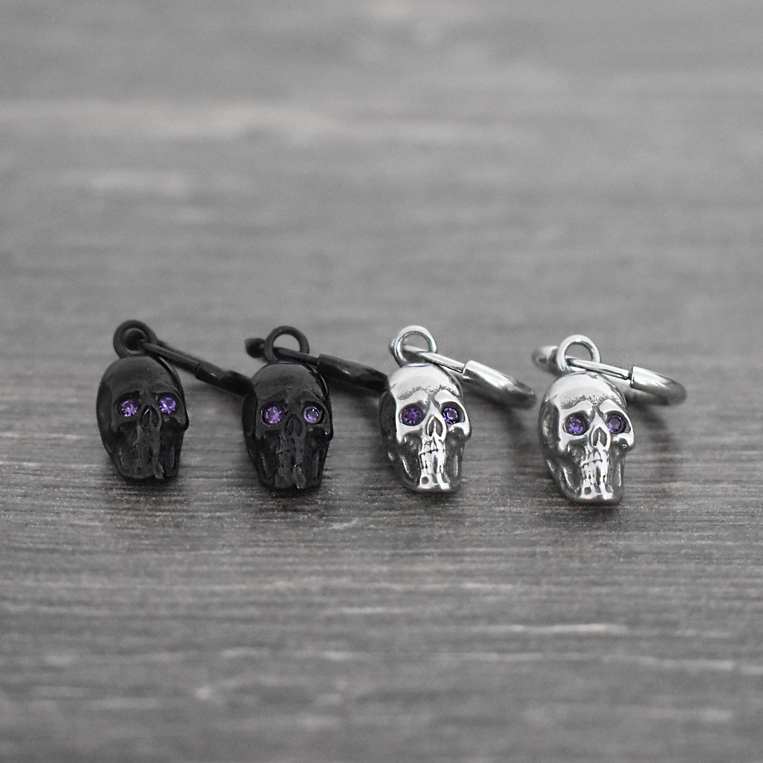 Skull hoop with Purple eyes