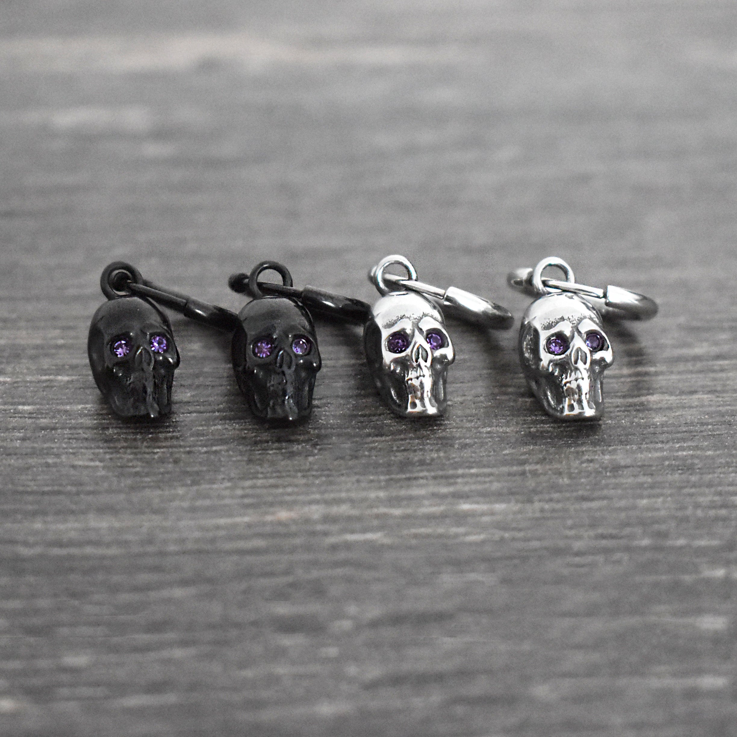Skull hoop with Purple eyes