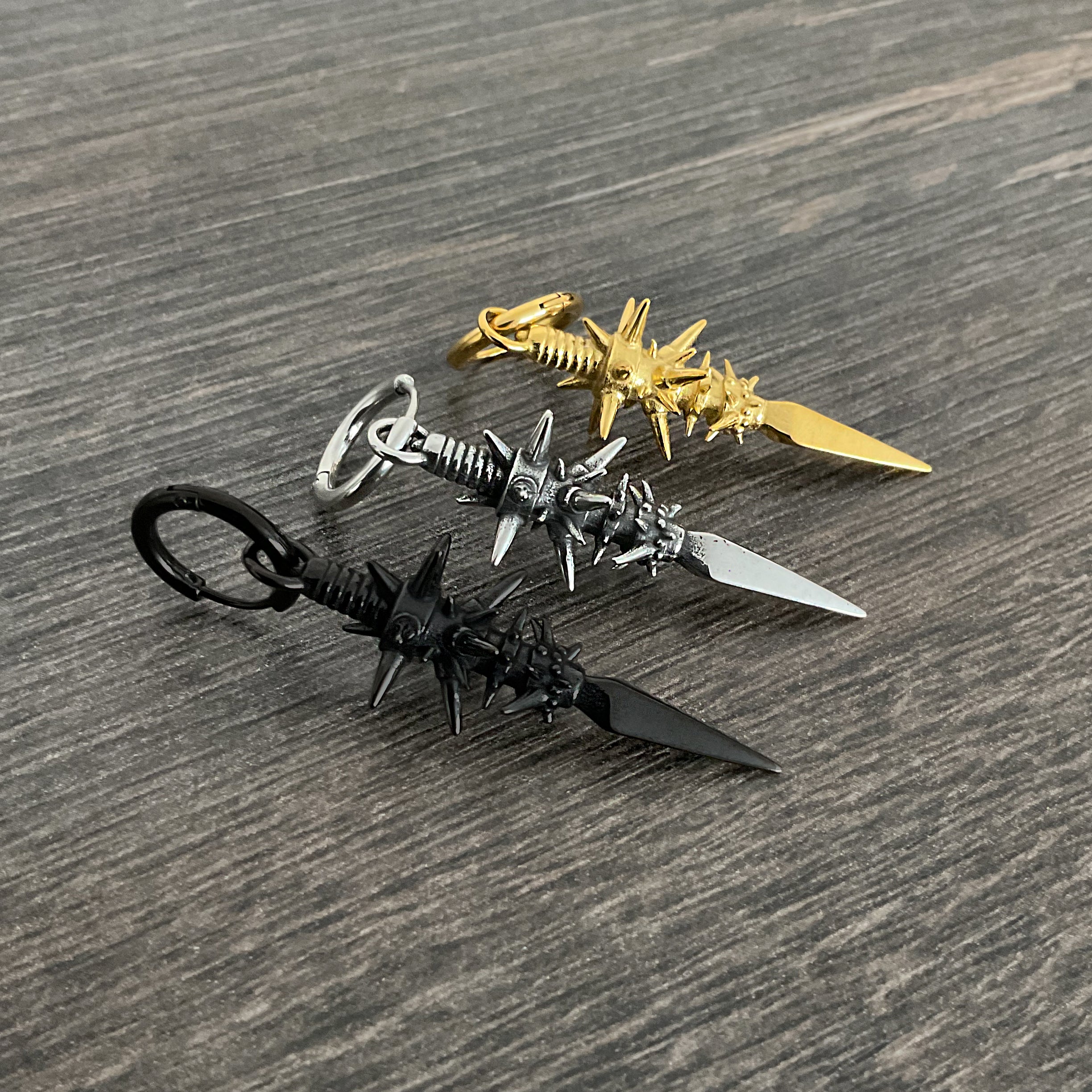 Spear and Spikes hoop earrings