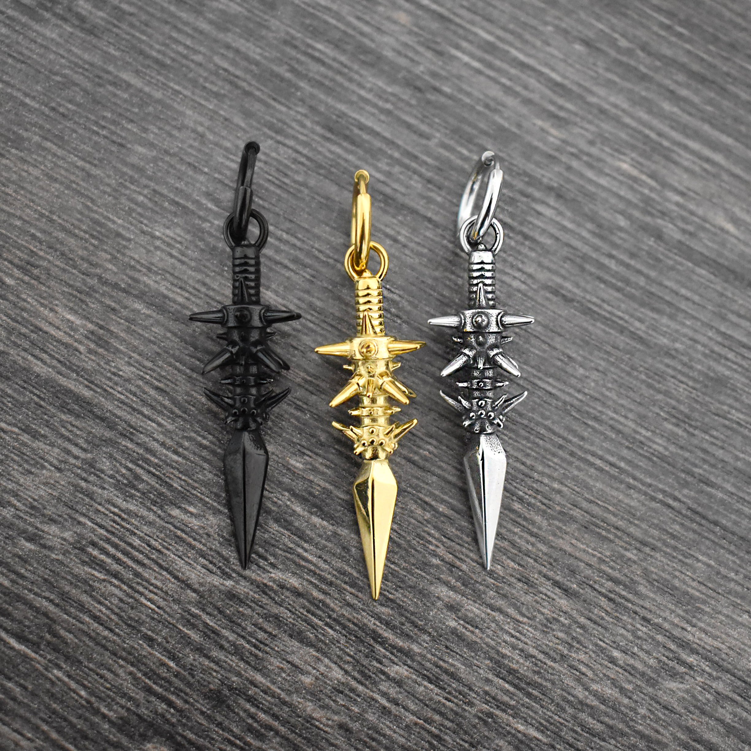 Spear and Spikes hoop earrings