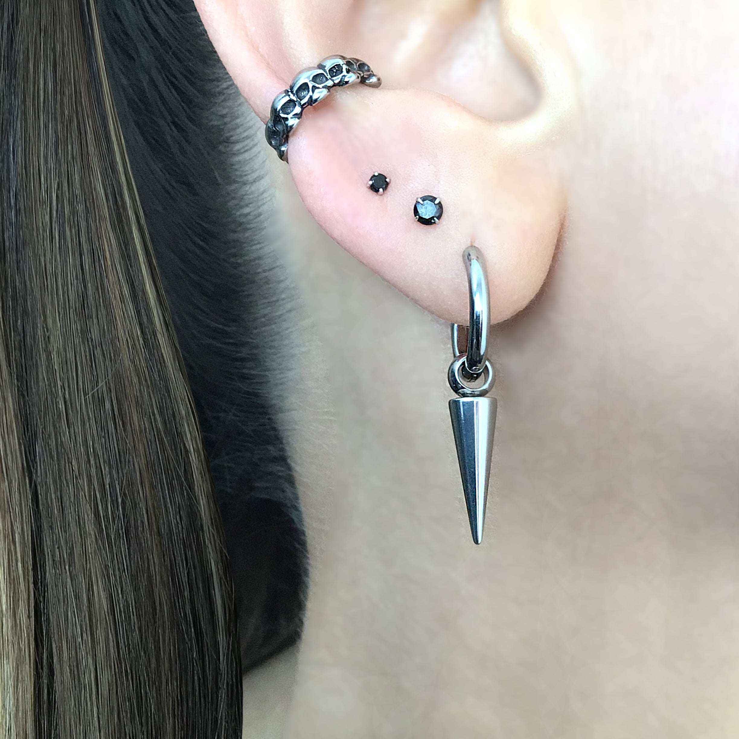 Minimalistic Spike hoop earrings